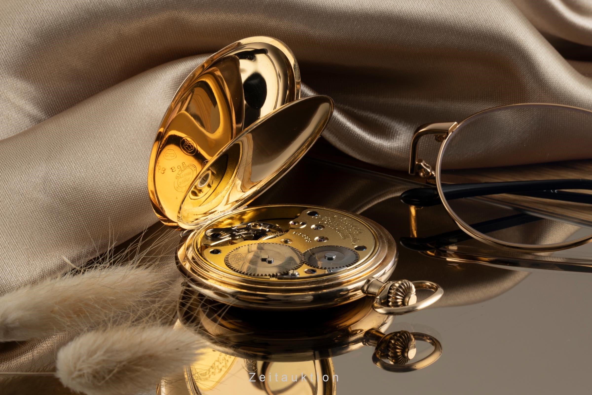 A. Lange & Söhne ALS Taschenuhr 14 ct yellow gold manual winding