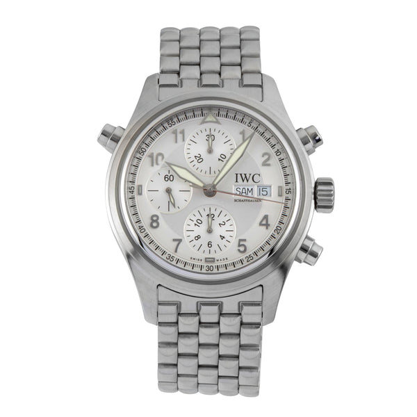 IWC Flieger Doppelchronograph Edelstahl Automatik Rattrapante Ref. IW371301 Box [2600286]