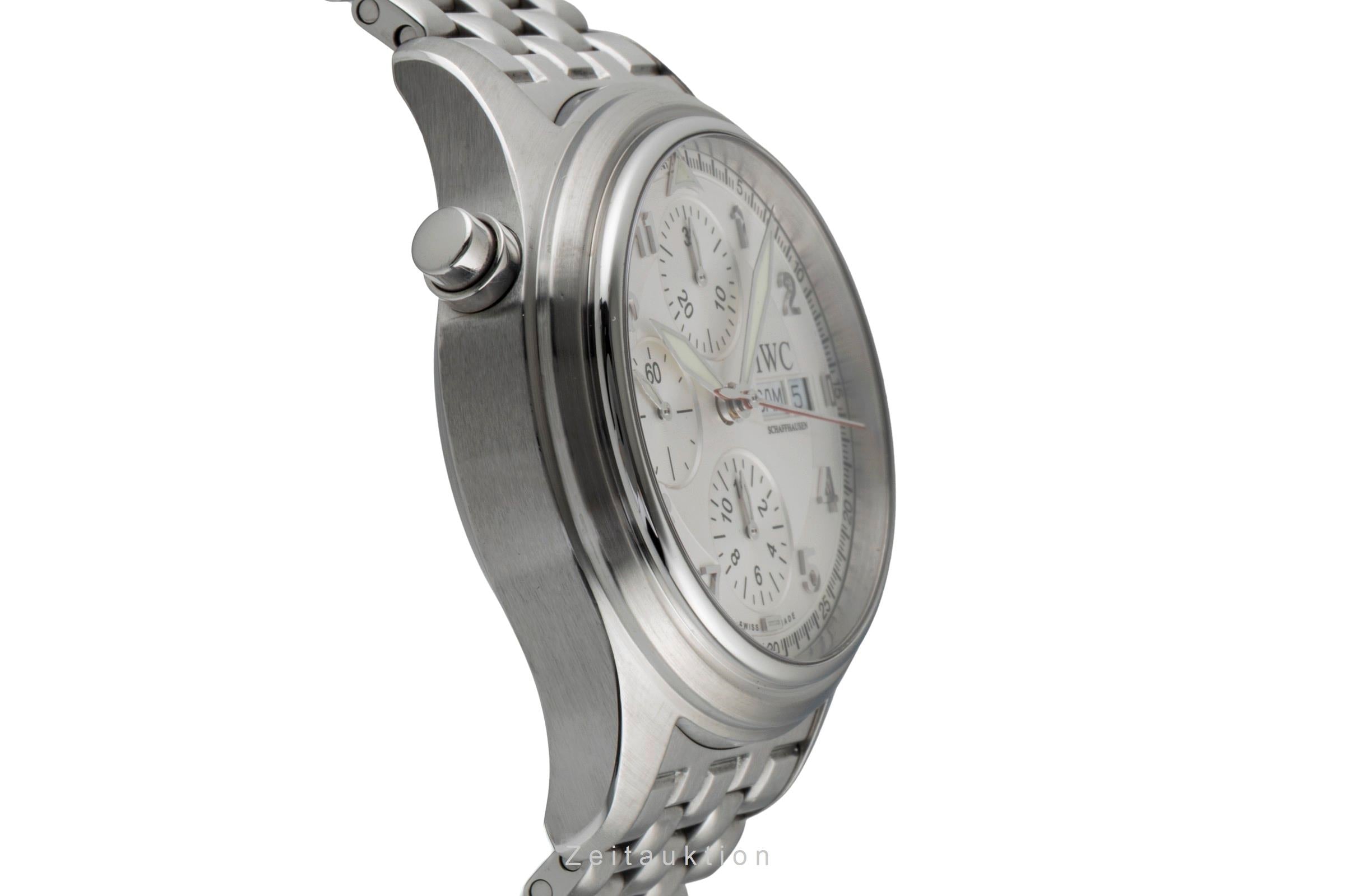 IWC Flieger Doppelchronograph Edelstahl Automatik Rattrapante Ref. IW371301 Box [2600286]