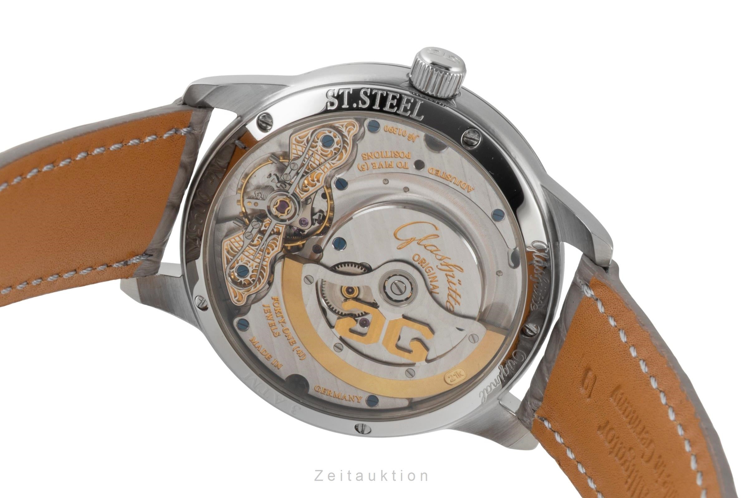 Glashütte PanoMaticDate acier automatique montre pour hommes 90-01-02-02-04  [2600288]