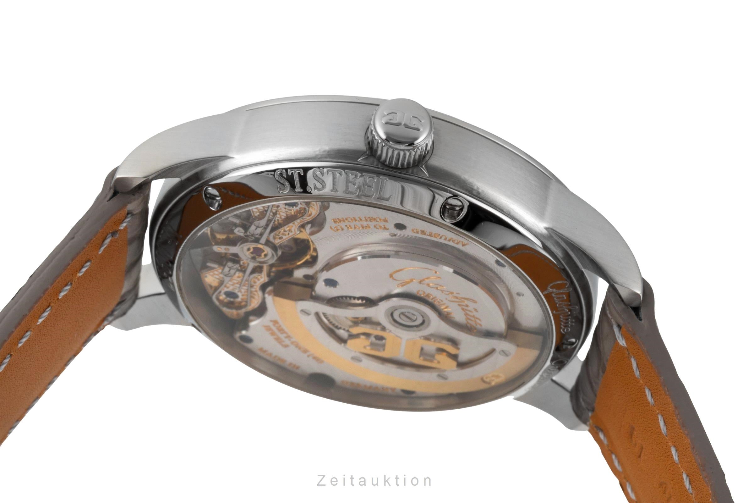 Glashütte PanoMaticDate acier automatique montre pour hommes 90-01-02-02-04  [2600288]