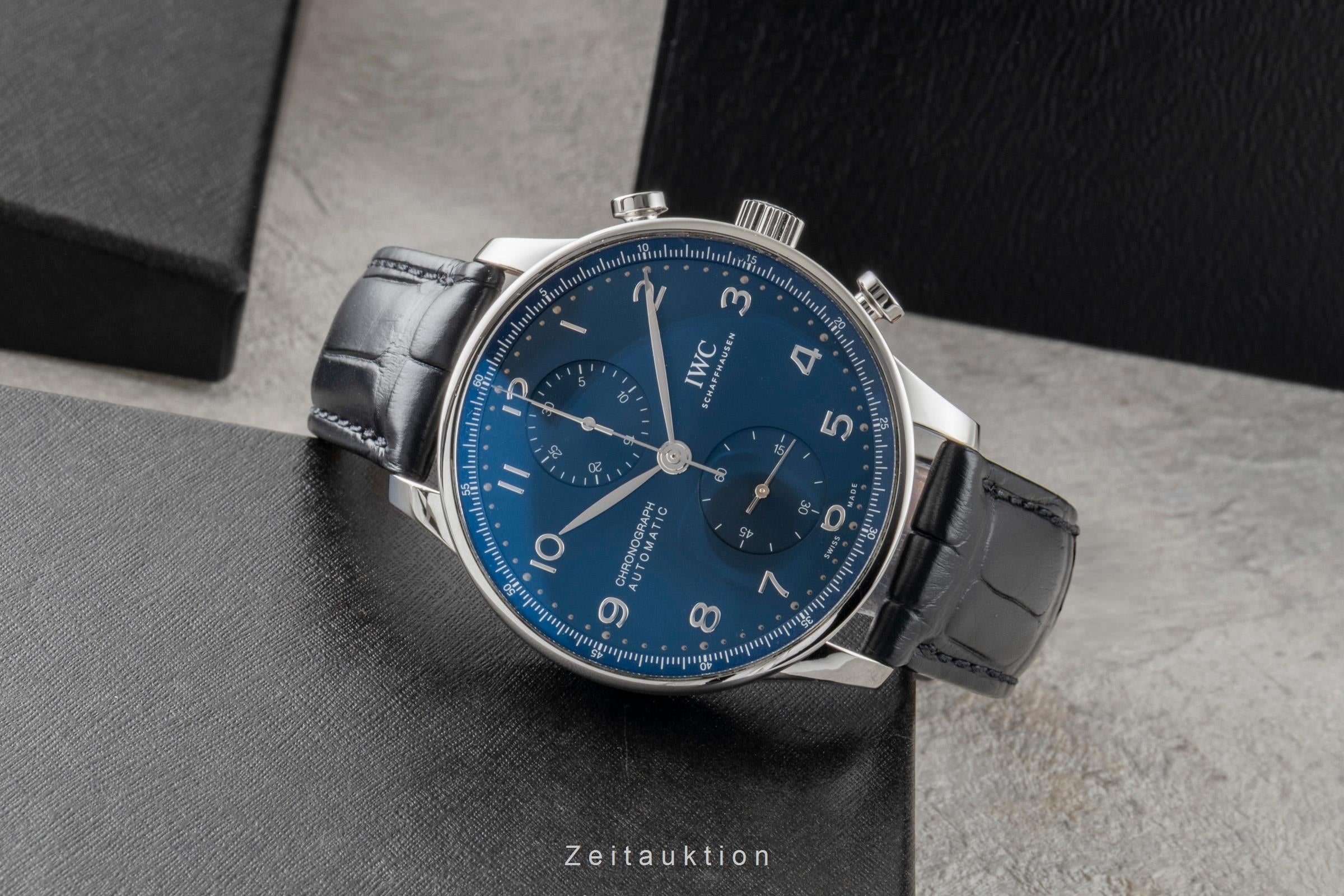 IWC Portugieser Chronograph Stahl Automatik Herrenuhr Ref. IW371606 NP: 9100,- € [2600291]