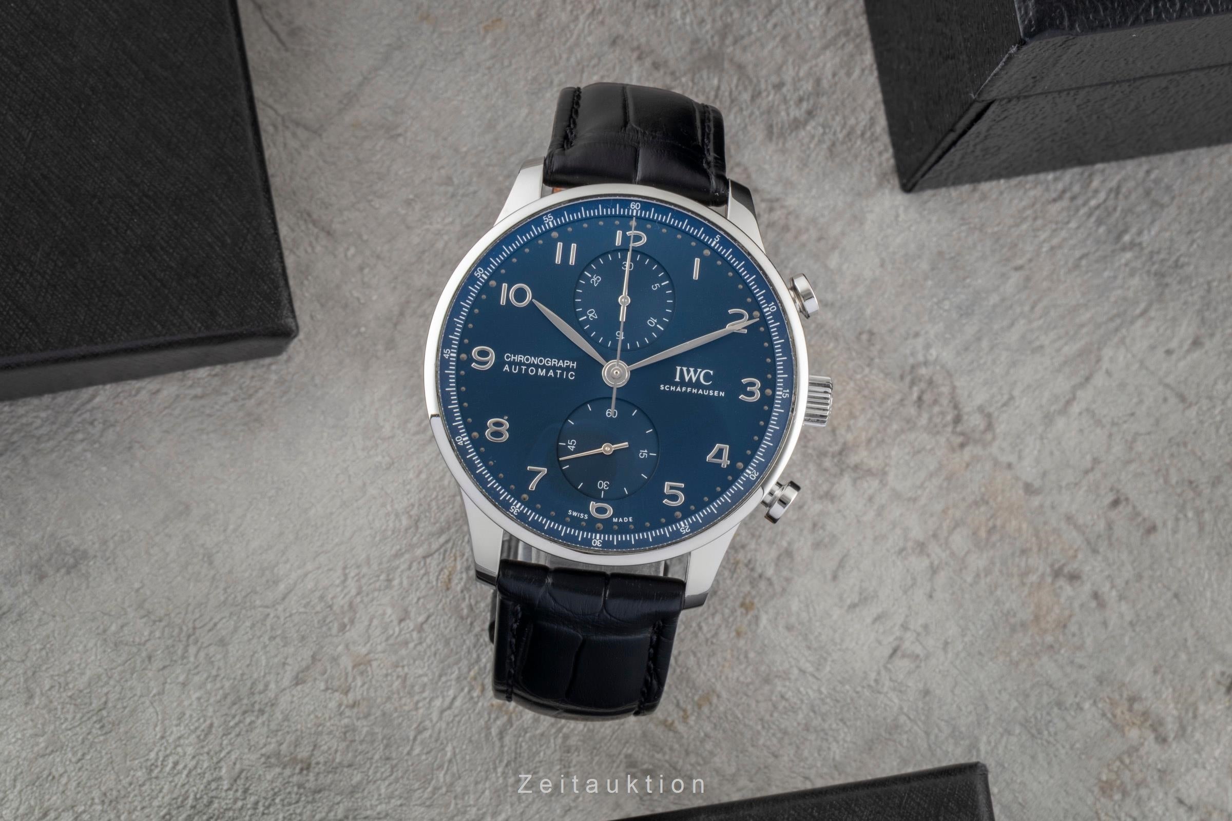IWC Portugieser Chronograph Stahl Automatik Herrenuhr Ref. IW371606 NP: 9100,- € [2600291]