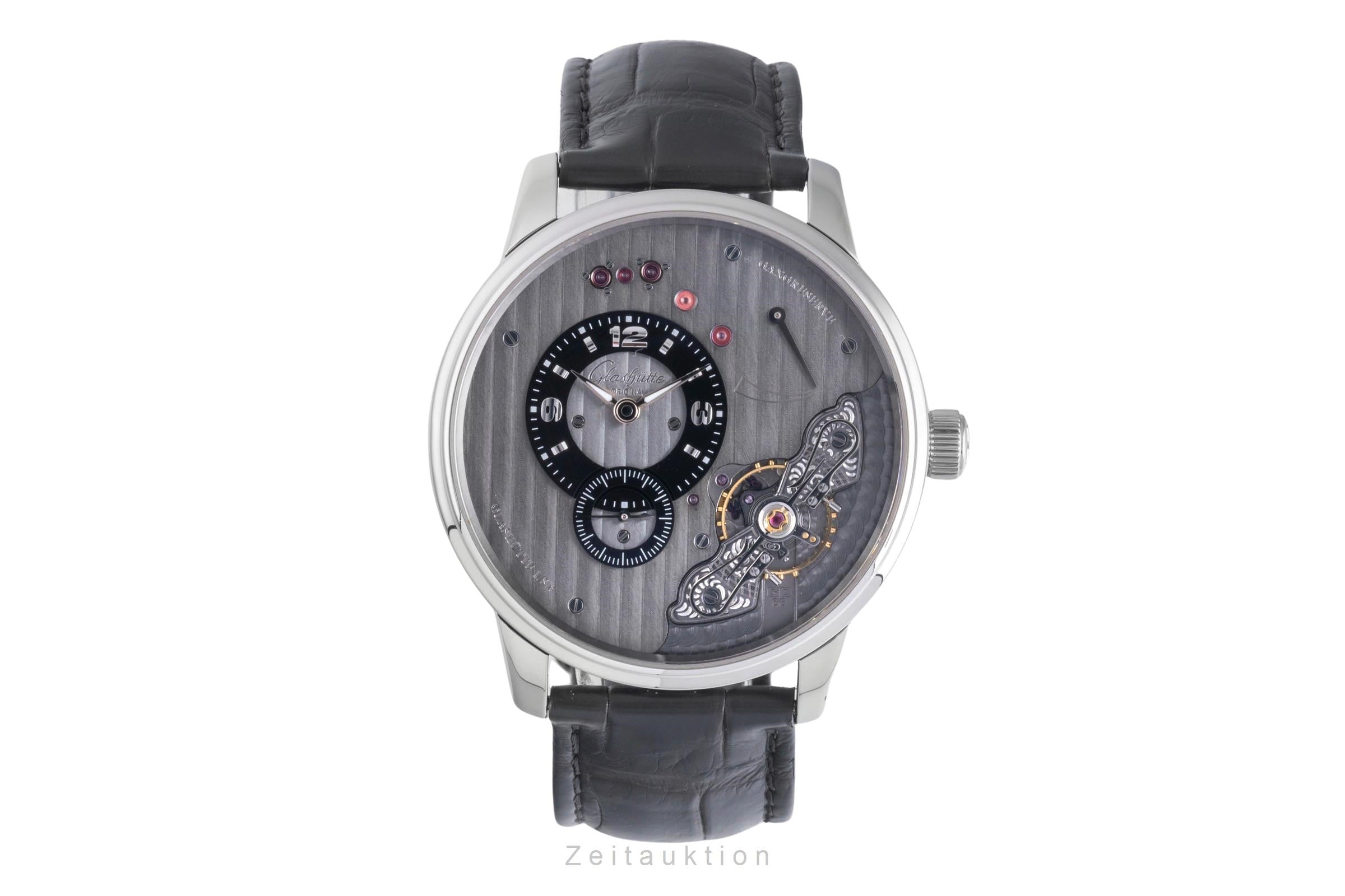 Glashütte PanoInverse XL Stahl Handaufzug Herren Ref. 1-66-06-04-22-62 B&P 2017 [2600294]