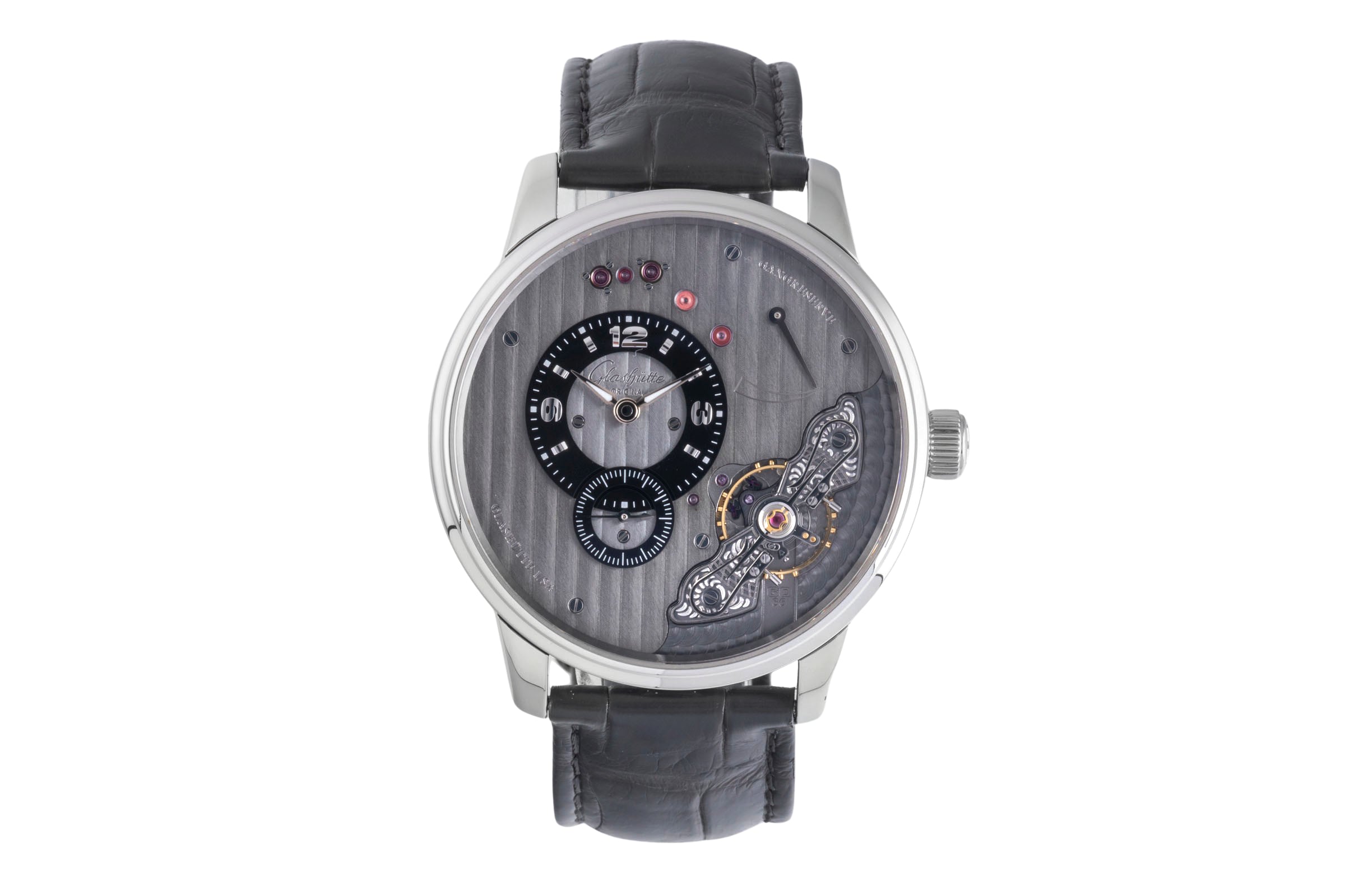 Glashütte PanoInverse XL Stahl Handaufzug Herren Ref. 1-66-06-04-22-62 B&P 2017 [2600294]