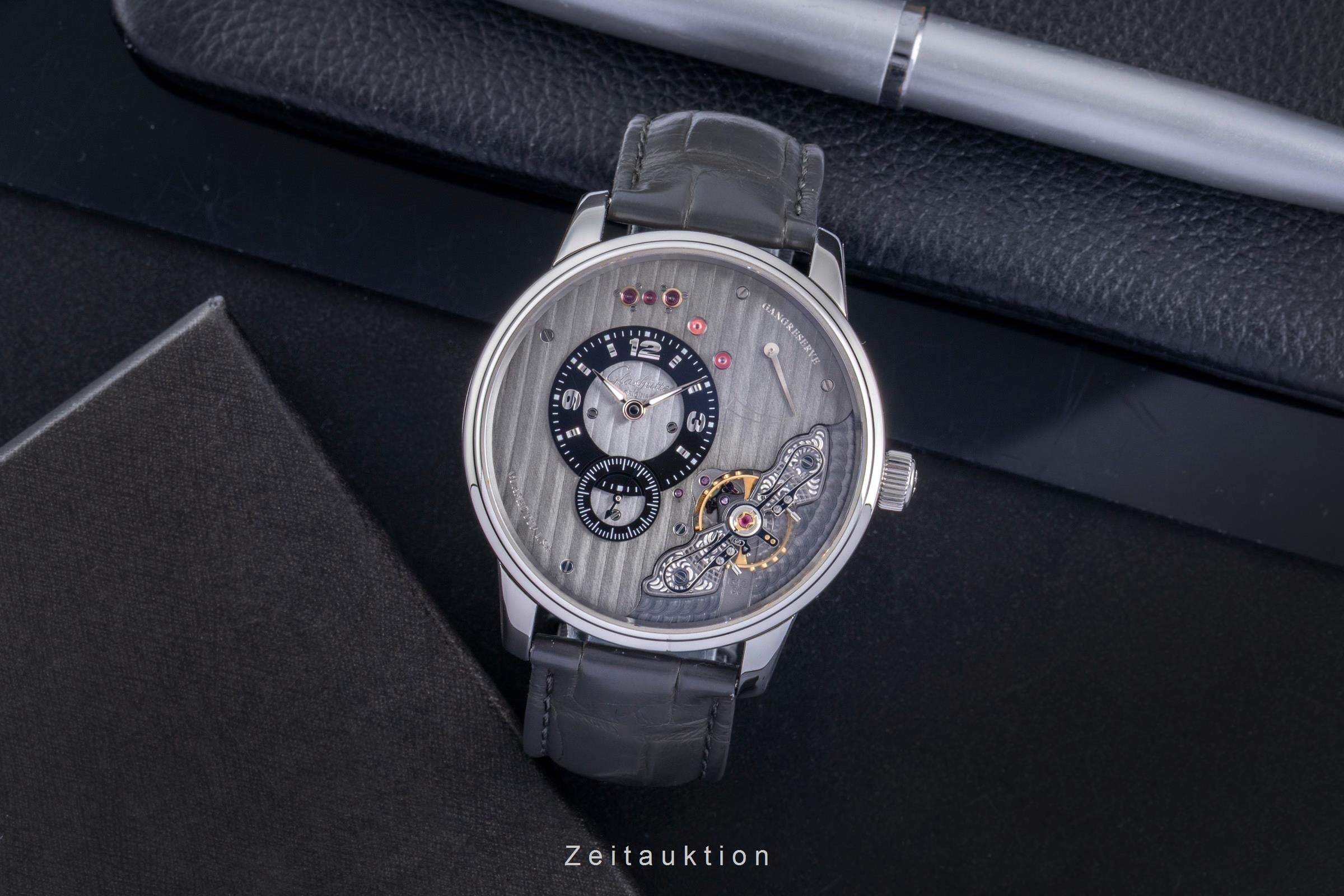 Glashütte PanoInverse XL Stahl Handaufzug Herren Ref. 1-66-06-04-22-62 B&P 2017 [2600294]