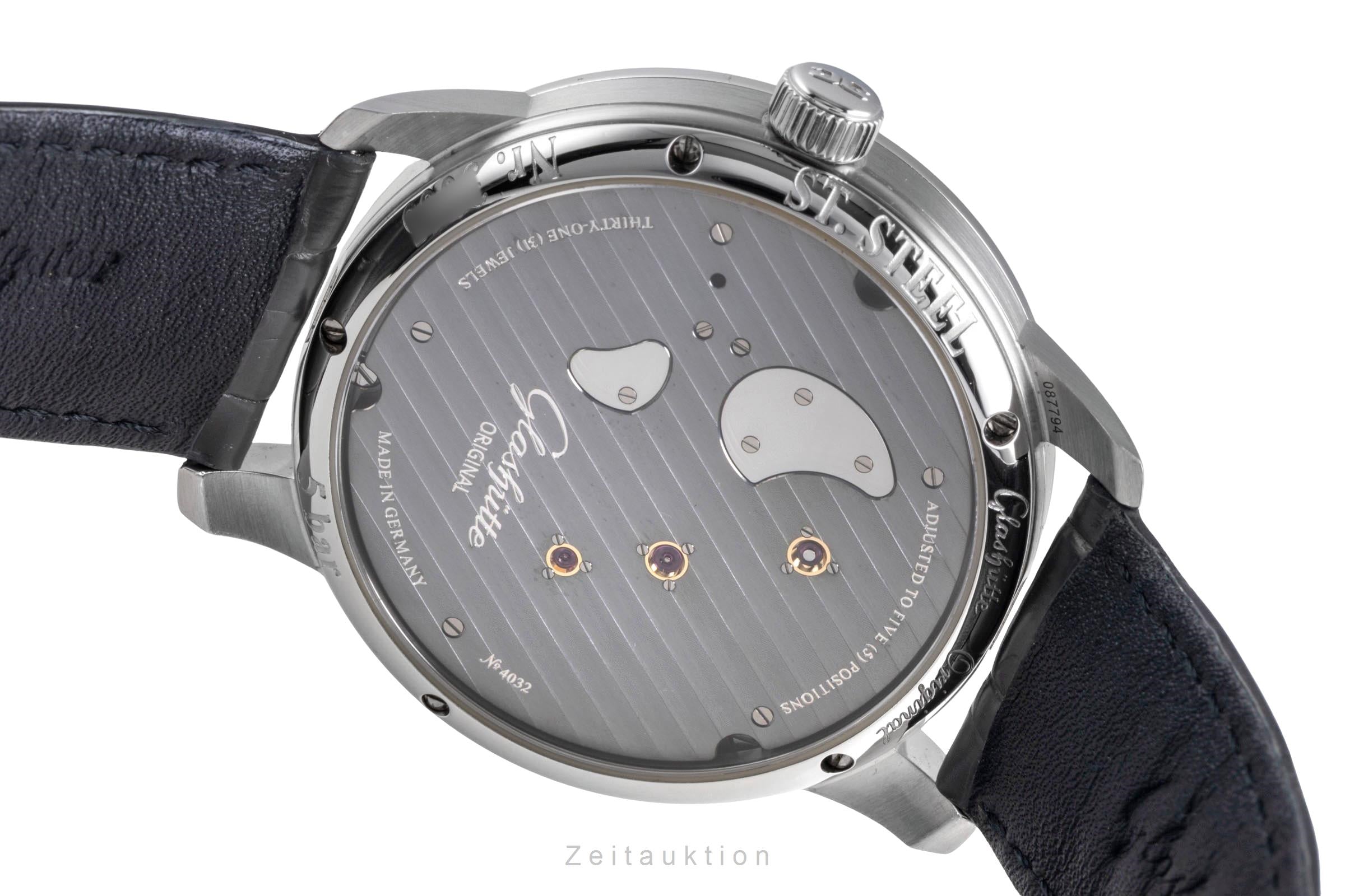 Glashütte PanoInverse XL Stahl Handaufzug Herren Ref. 1-66-06-04-22-62 B&P 2017 [2600294]