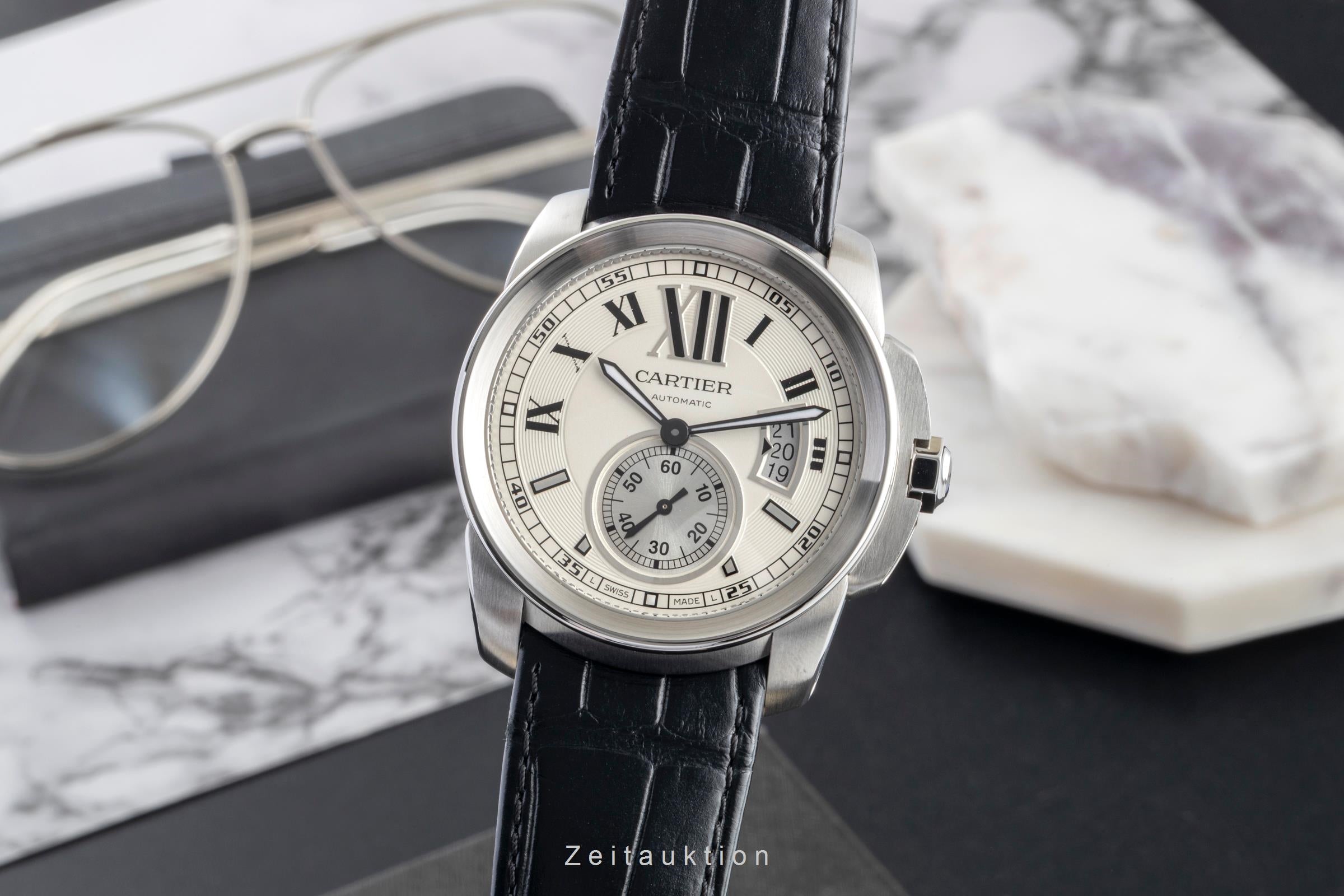 Cartier Calibre de Cartier steel automatic men's watch W7100037  [2600298]