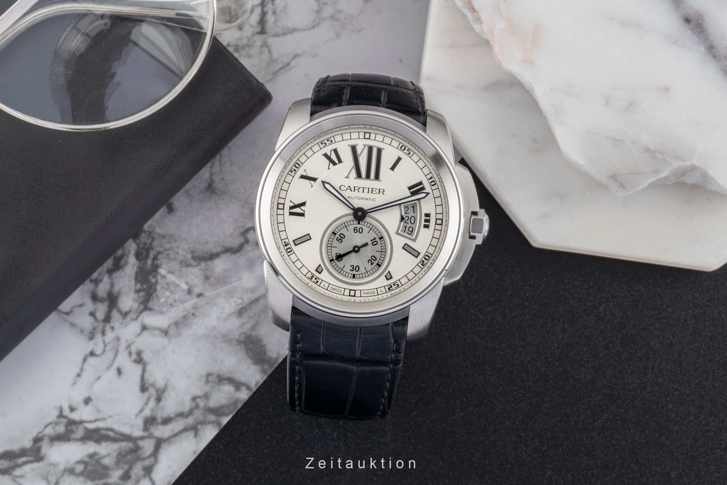 Cartier Calibre de Cartier steel automatic men's watch W7100037  [2600298]