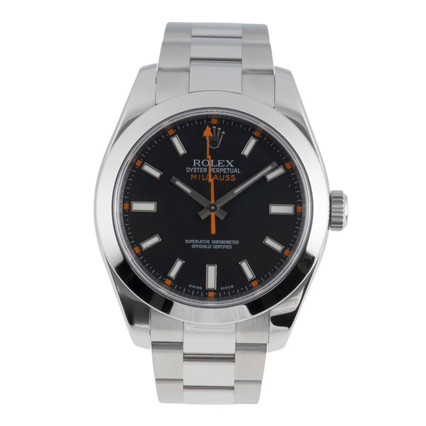 Rolex Milgauss Black Dial Stahl Automatik Herrenuhr Ref. 116400 V-Serie B&P 2009 [2600306]