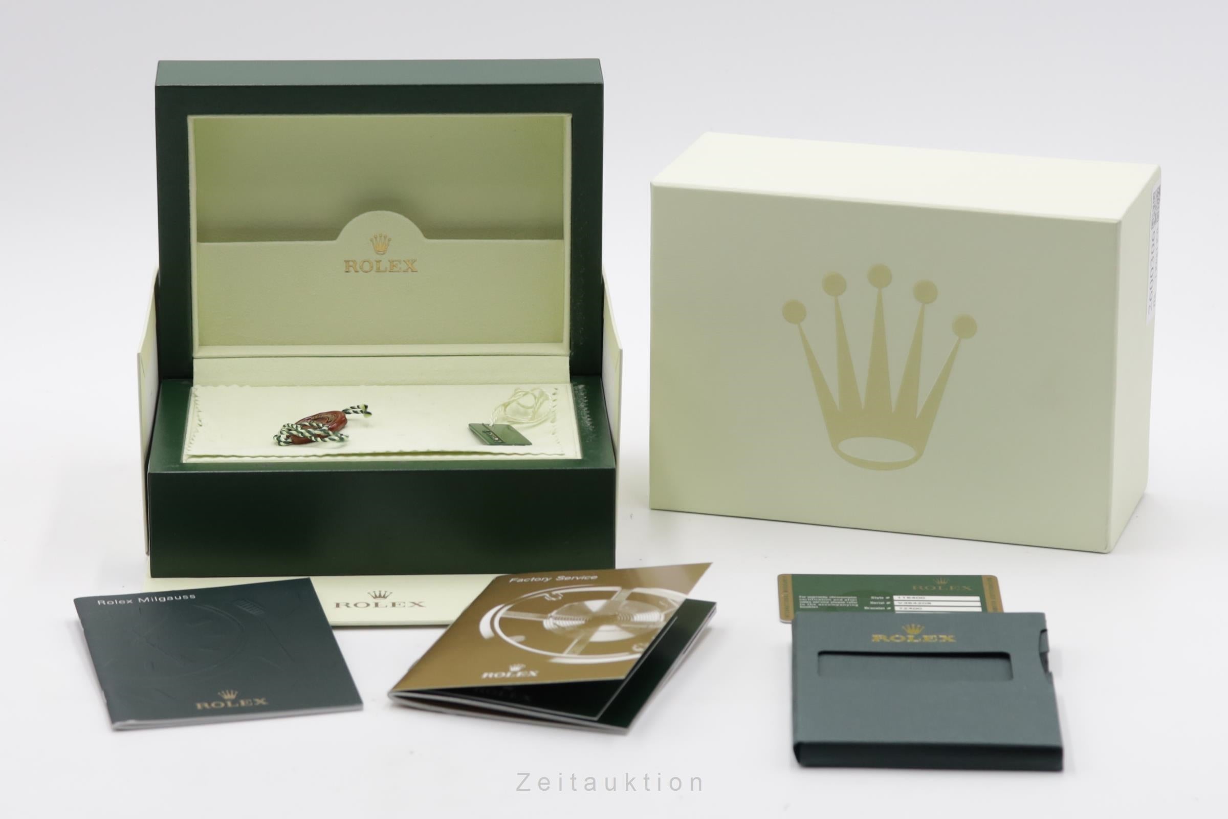 Rolex Milgauss Black Dial Stahl Automatik Herrenuhr Ref. 116400 V-Serie B&P 2009 [2600306]