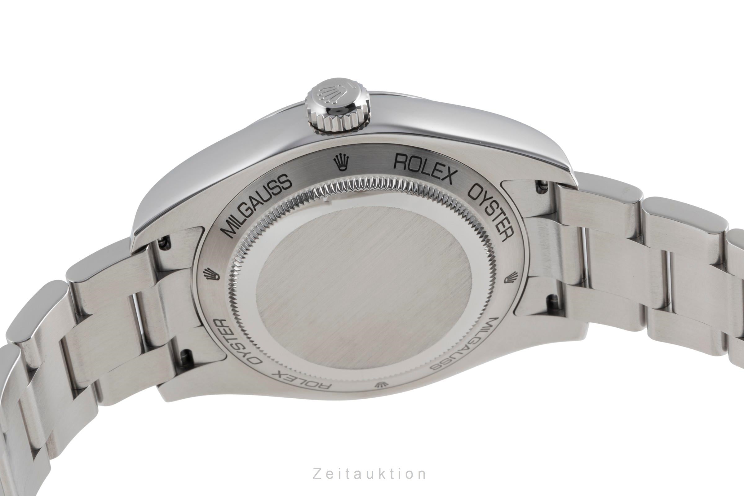 Rolex Milgauss Black Dial Stahl Automatik Herrenuhr Ref. 116400 V-Serie B&P 2009 [2600306]