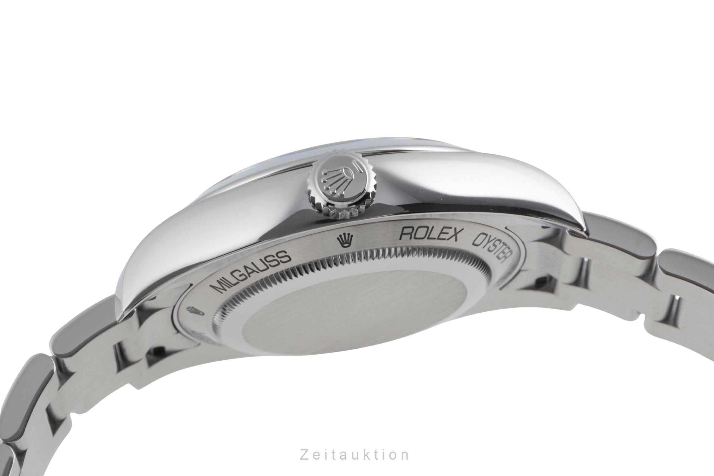 Rolex Milgauss Black Dial Stahl Automatik Herrenuhr Ref. 116400 V-Serie B&P 2009 [2600306]