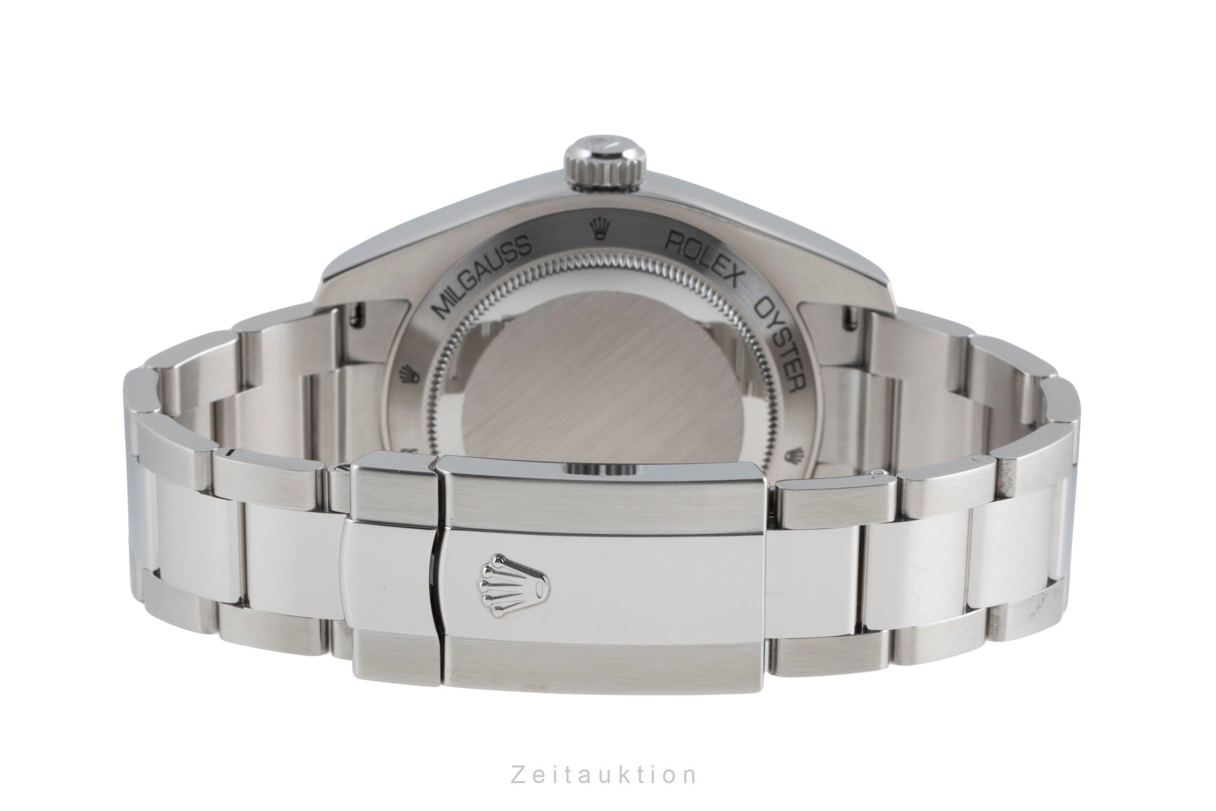 Rolex Milgauss Black Dial Stahl Automatik Herrenuhr Ref. 116400 V-Serie B&P 2009 [2600306]