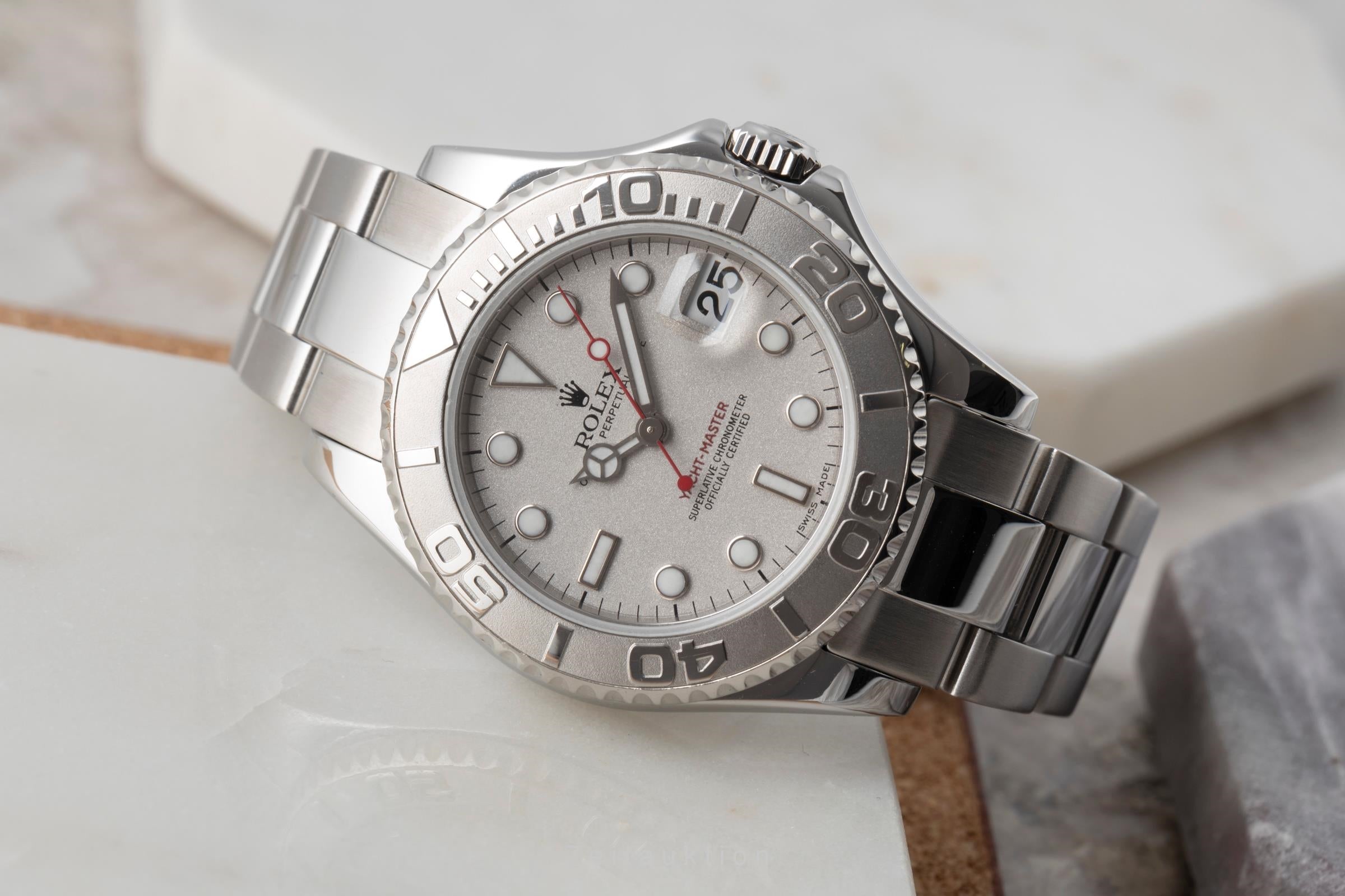 Rolex Yacht-Master 35 Oyster Stahl / Platin Medium Size Ref 168622 A-Serie  [2600310]