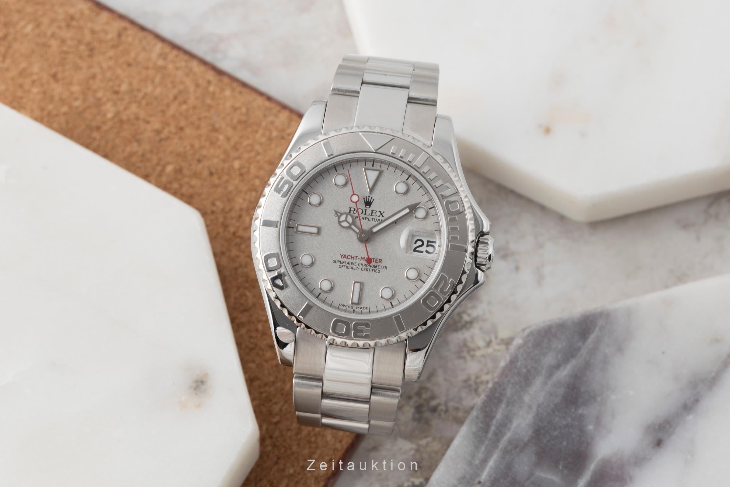 Rolex Yacht-Master 35 Oyster Stahl / Platin Medium Size Ref 168622 A-Serie  [2600310]