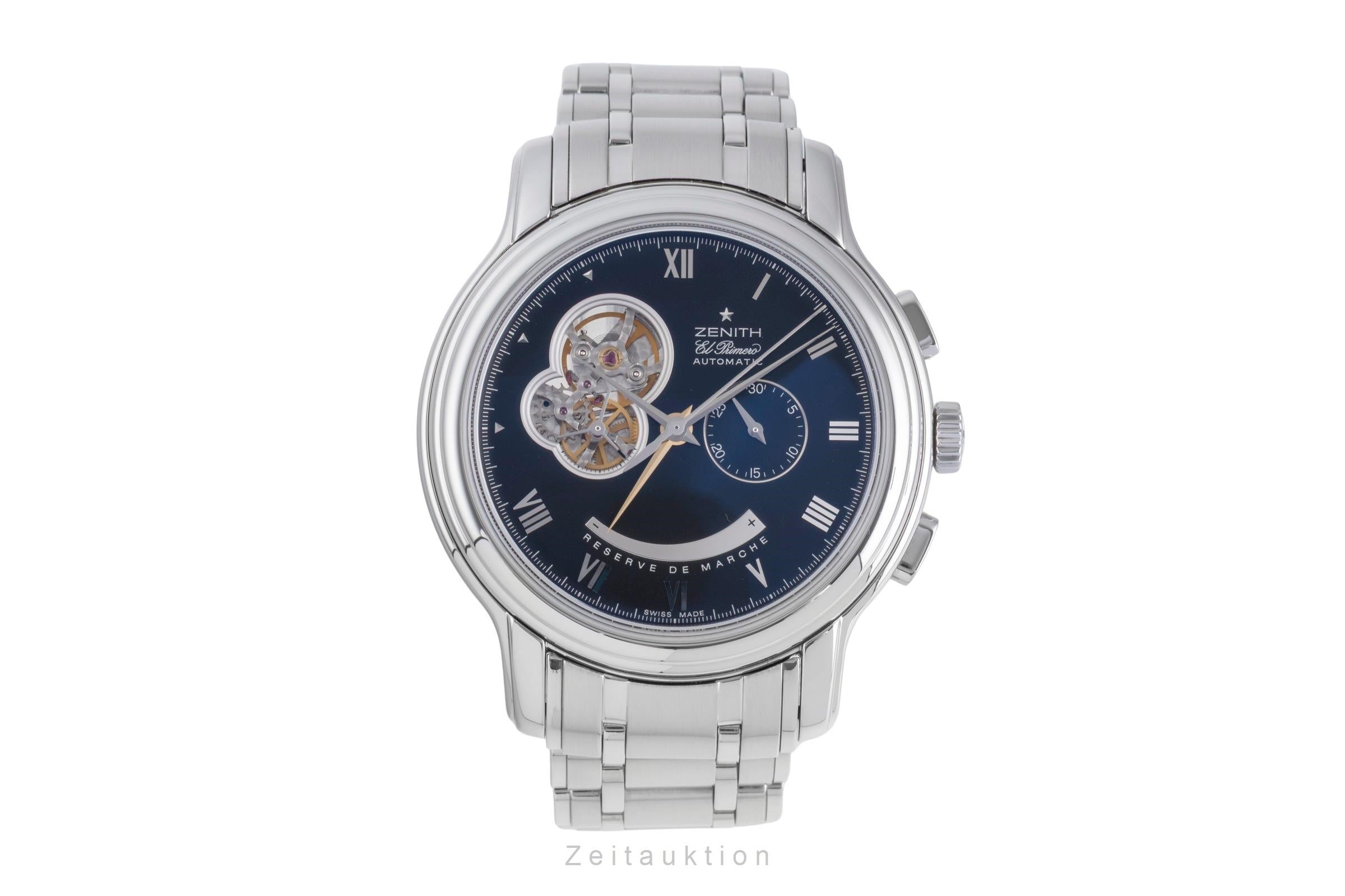 クル Zenith El Primero chronograph steel automatic Kal. 4021 Ref