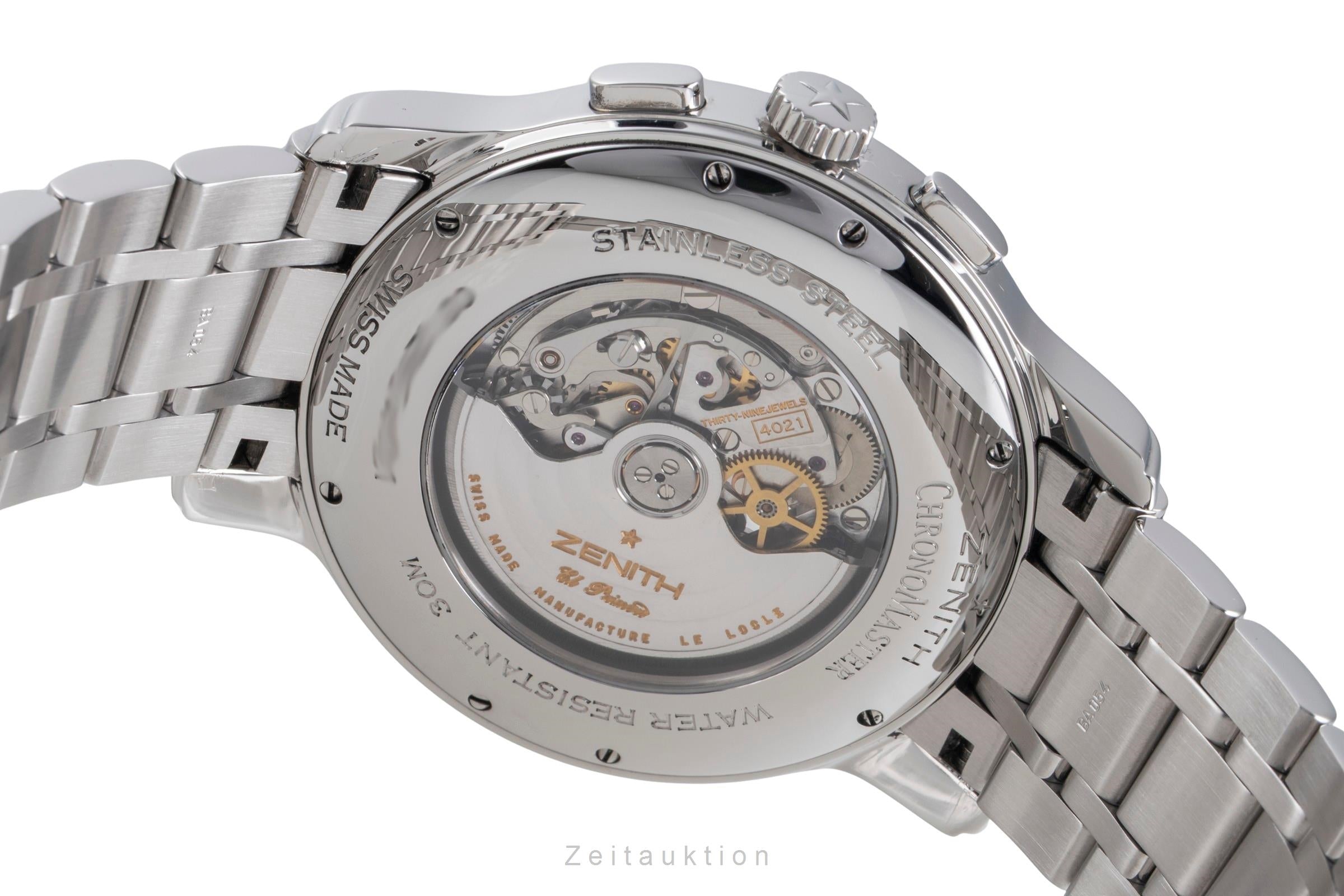 Zenith El Primero chronograph steel automatic Kal. 4021 Ref