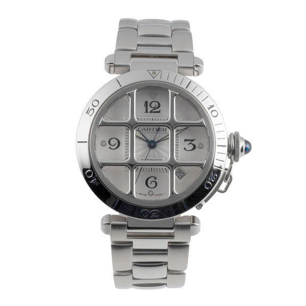 Cartier Pasha acciaio automatismo orologio da uomo W31040H3  [2600315]