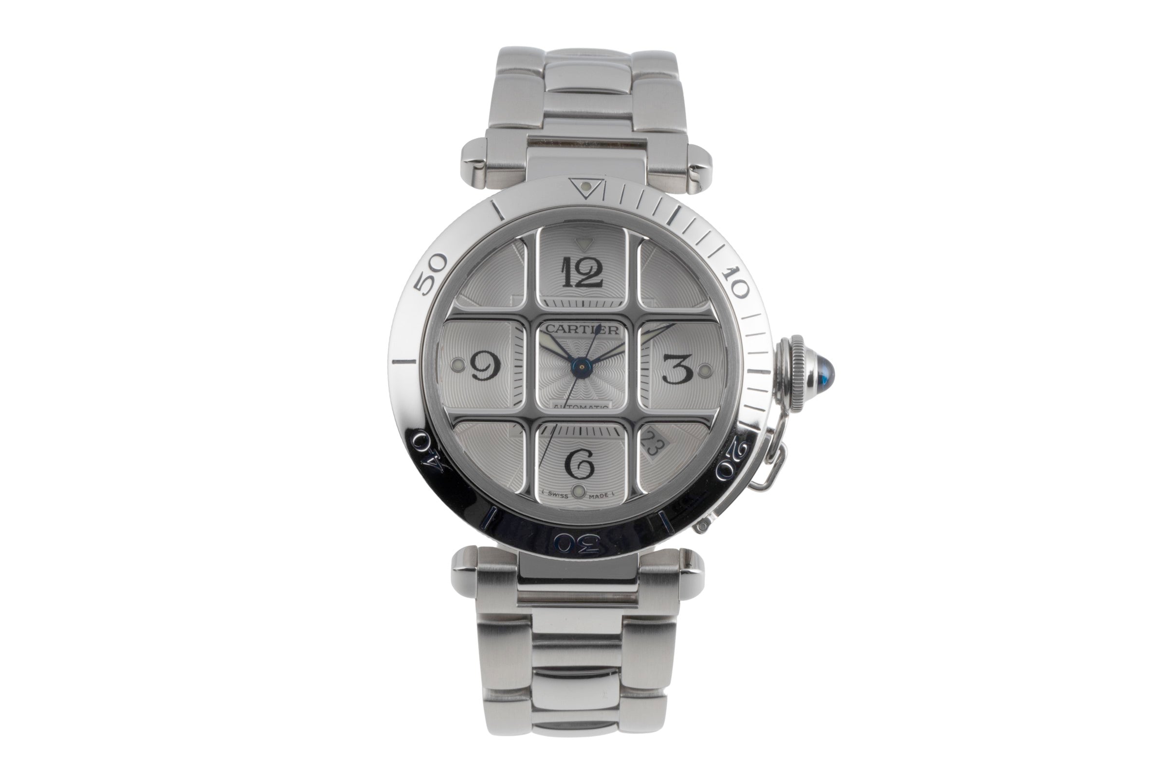 Cartier Pasha acciaio automatismo orologio da uomo W31040H3  [2600315]