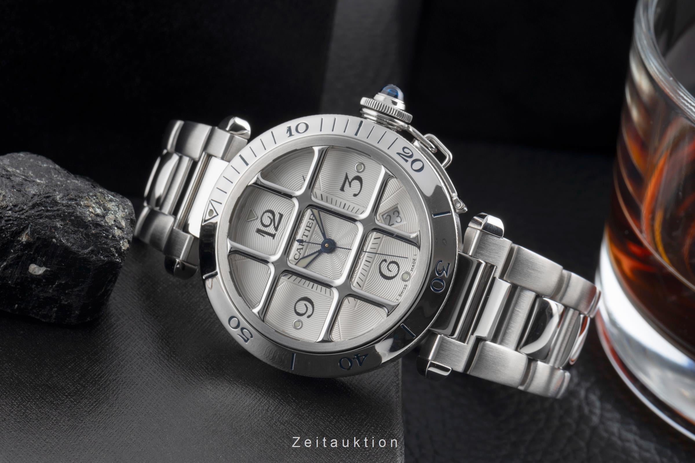 Cartier Pasha acciaio automatismo orologio da uomo W31040H3  [2600315]