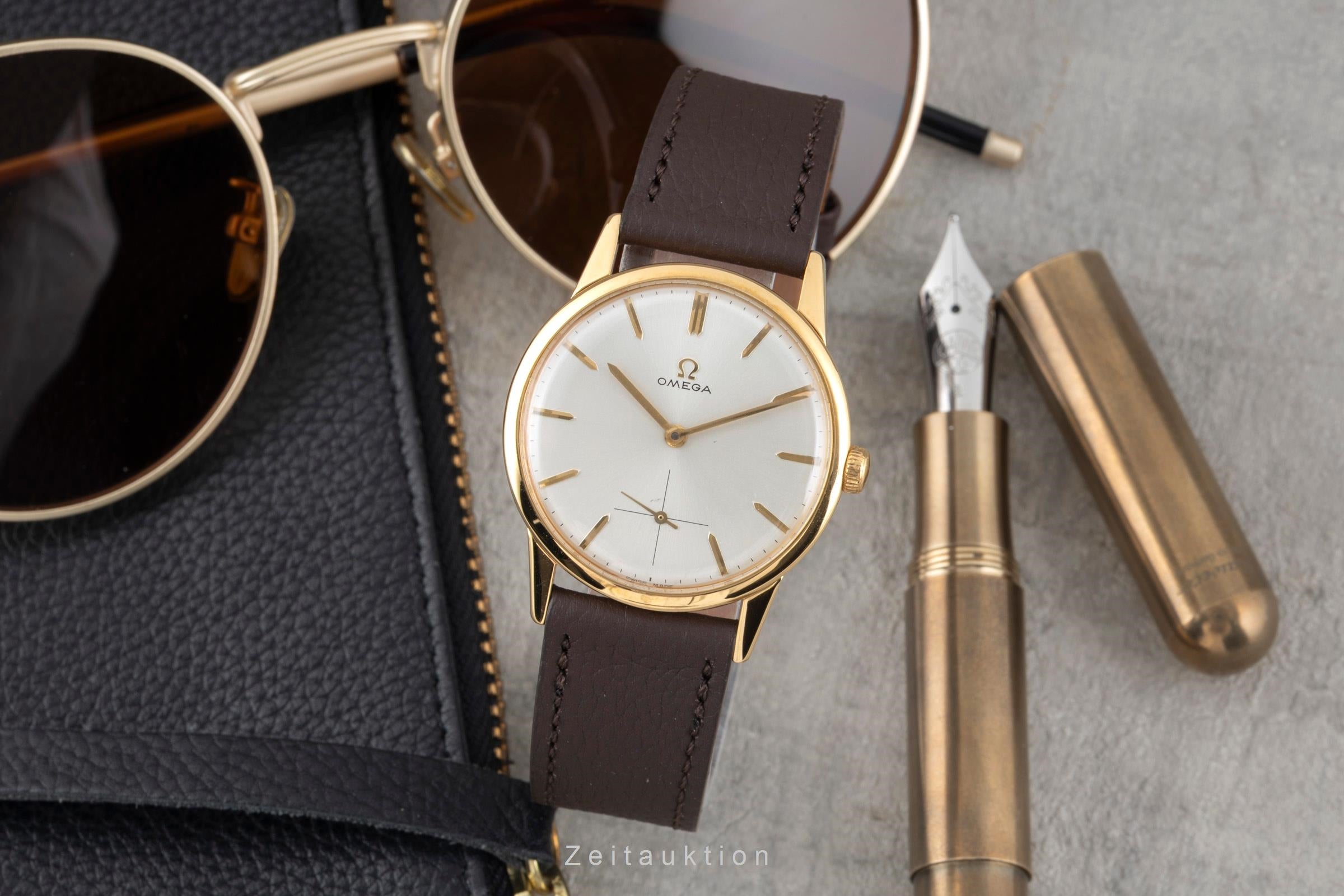 Omega gilt-brass manual winding men's watch 121.001-63 Vintage  [2600318]