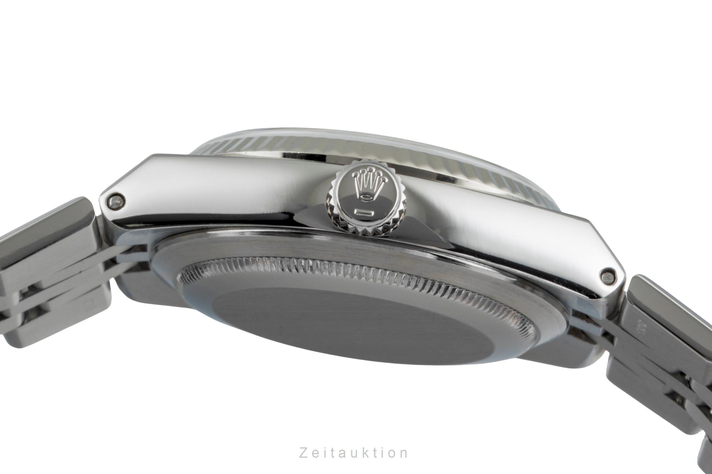 Rolex Datejust Oysterquartz Silver Dial Stahl Weissgold Herrenuhr Ref. 17014 B&P [2600319]