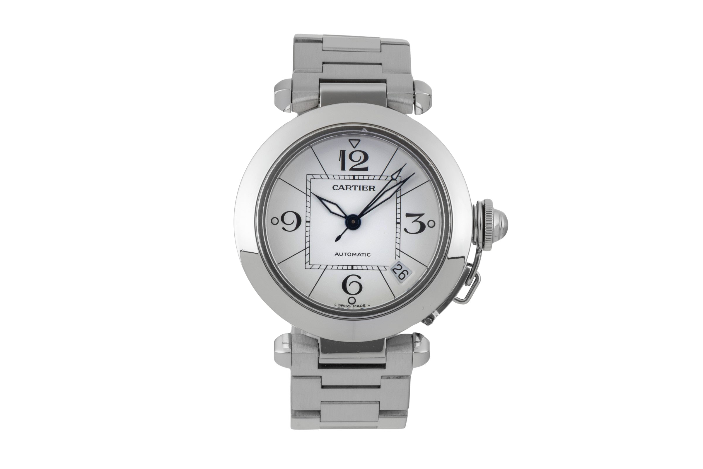 Cartier Pasha steel automatic men's watch W31074M7  [2600327]