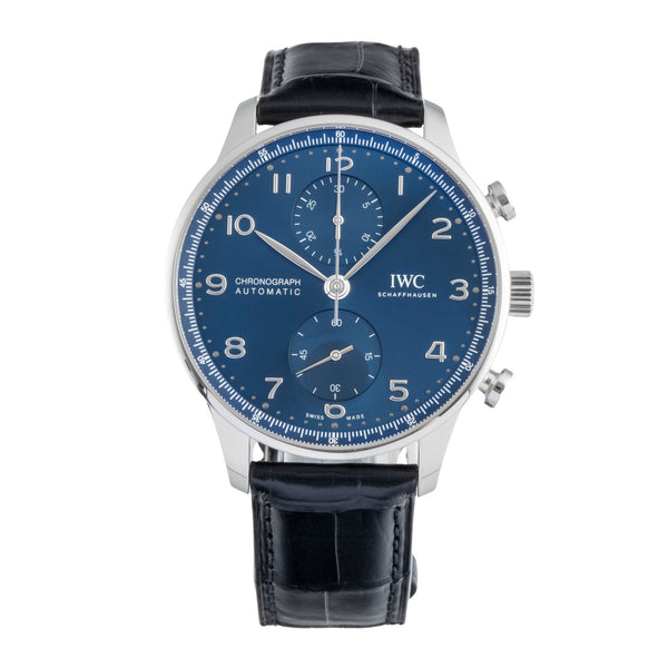 IWC Portugieser cronografo acciaio automatismo orologio da uomo IW371606 LP: 9100EUR  [2600329]