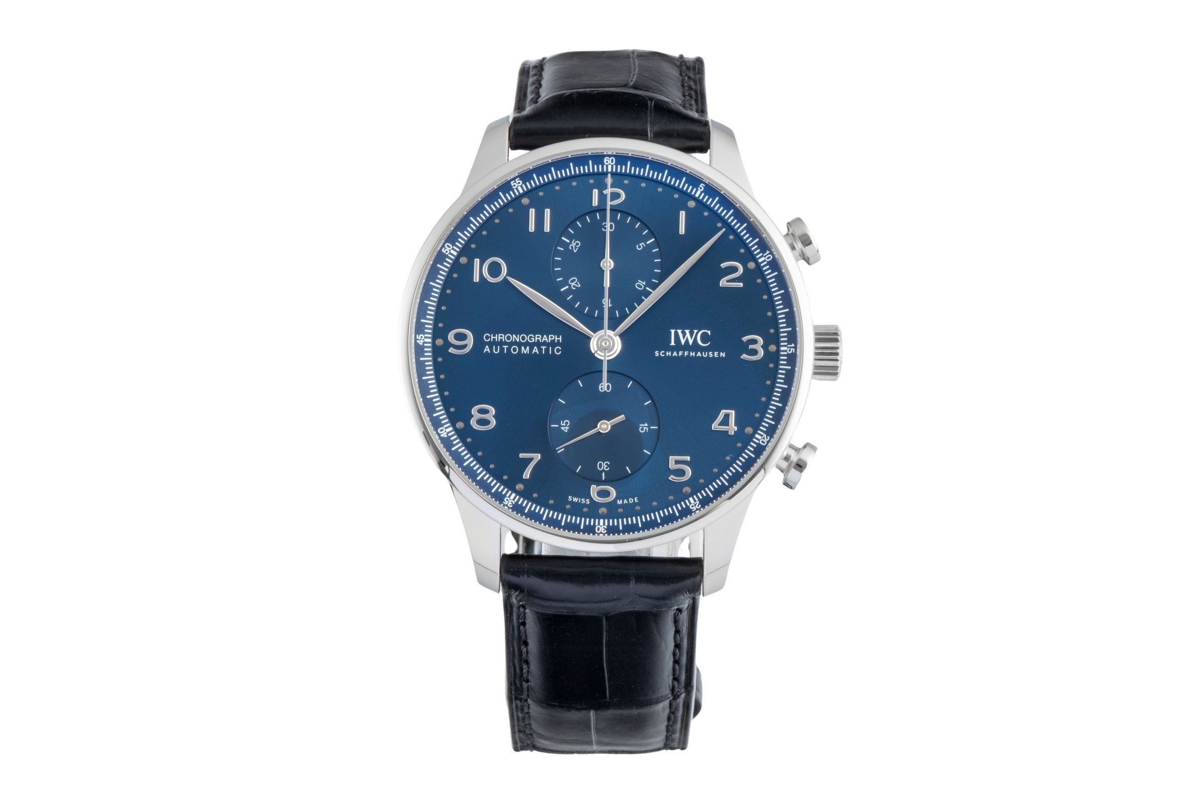 IWC Portugieser cronografo acciaio automatismo orologio da uomo IW371606 LP: 9100EUR  [2600329]