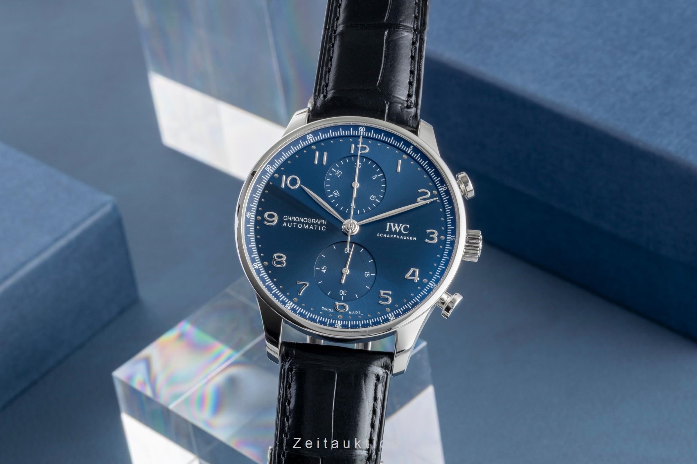 IWC Portugieser cronografo acciaio automatismo orologio da uomo IW371606 LP: 9100EUR  [2600329]