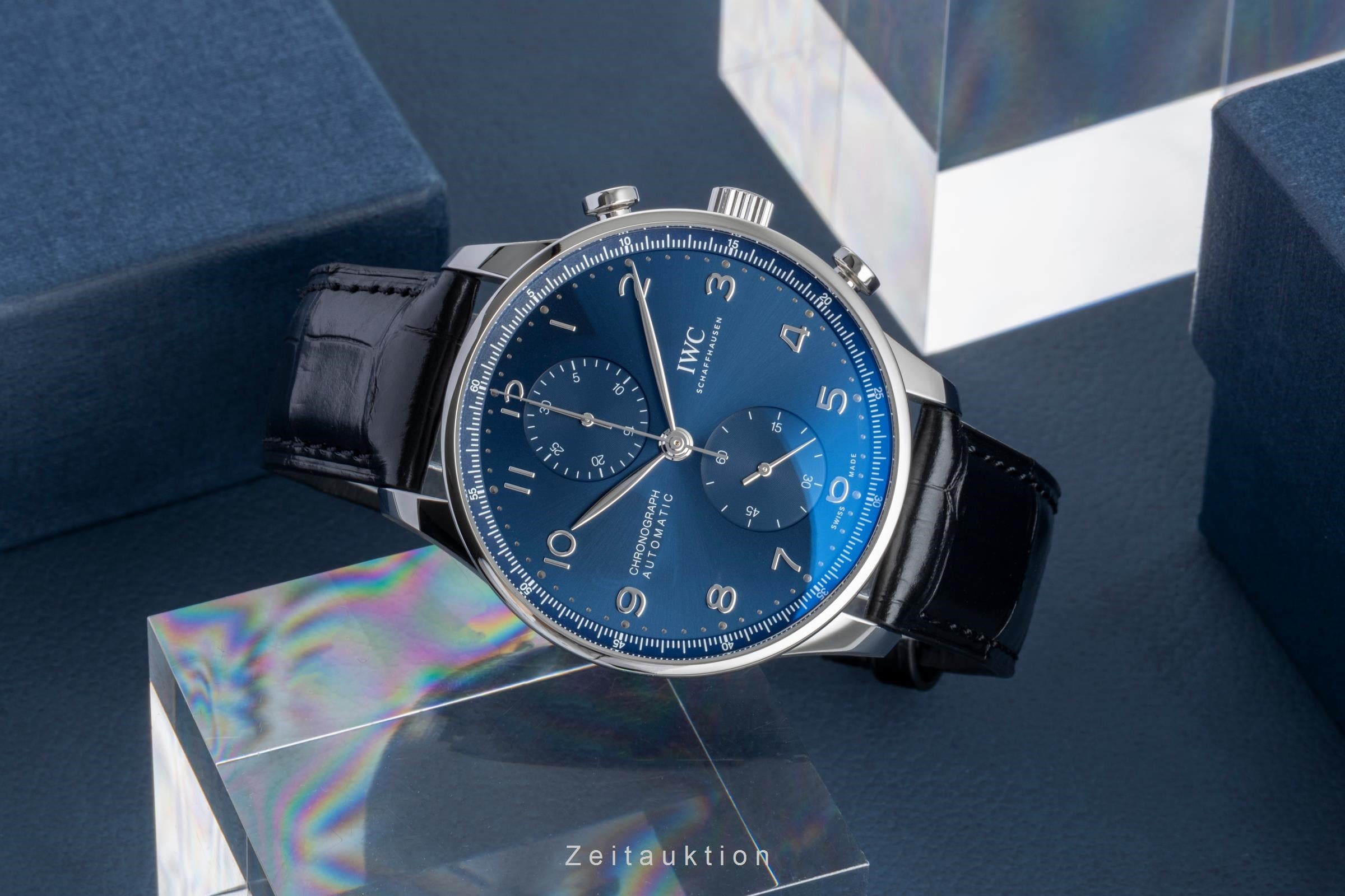 IWC Portugieser cronografo acciaio automatismo orologio da uomo IW371606 LP: 9100EUR  [2600329]