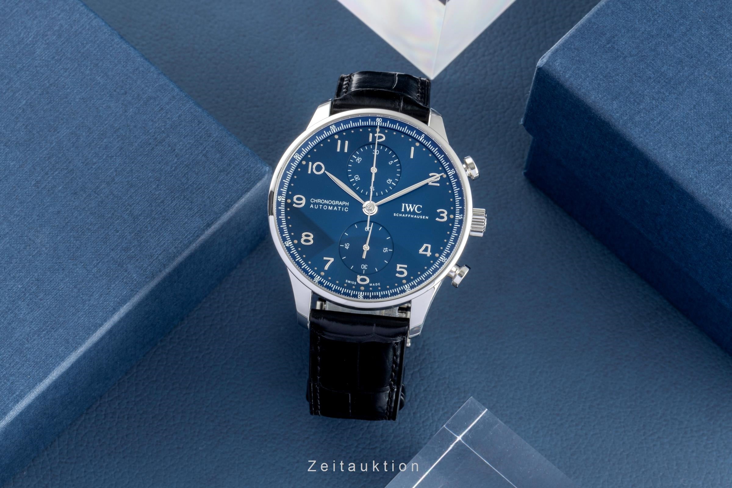 IWC Portugieser cronografo acciaio automatismo orologio da uomo IW371606 LP: 9100EUR  [2600329]