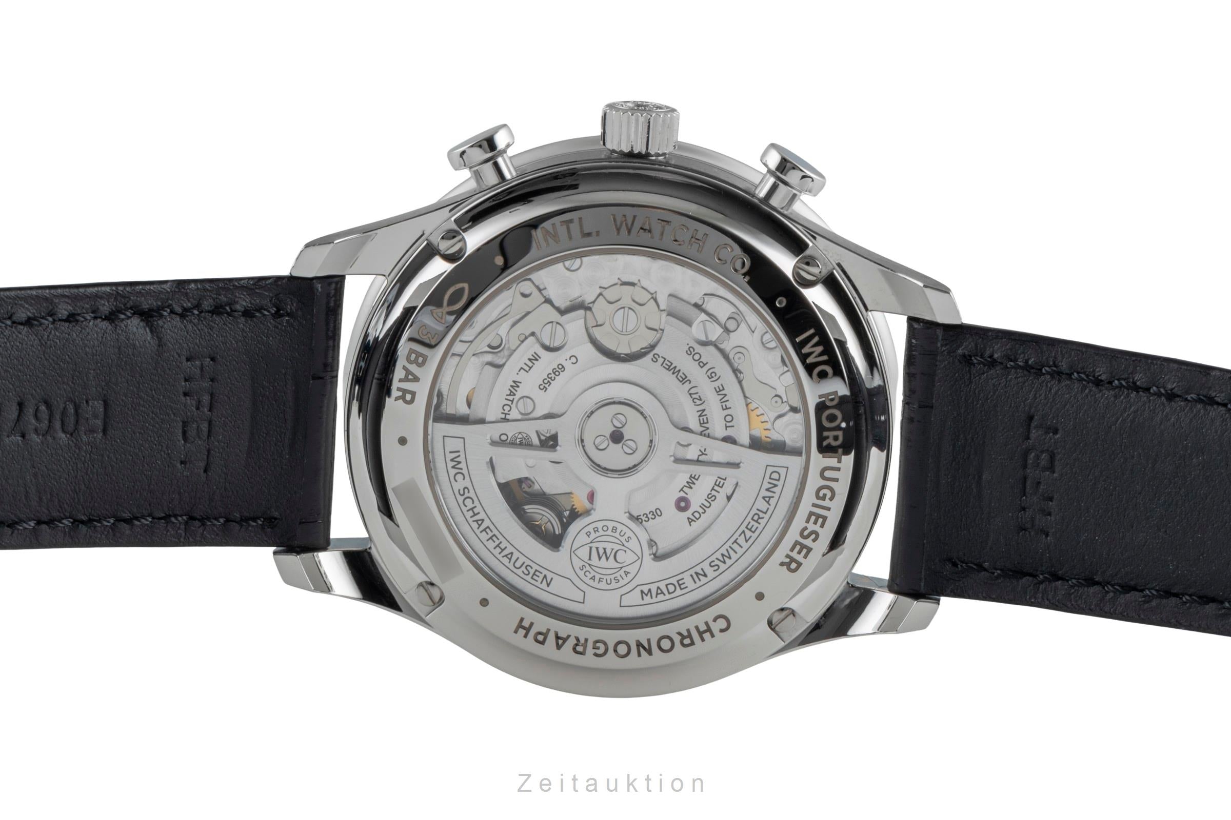 IWC Portugieser cronografo acciaio automatismo orologio da uomo IW371606 LP: 9100EUR  [2600329]