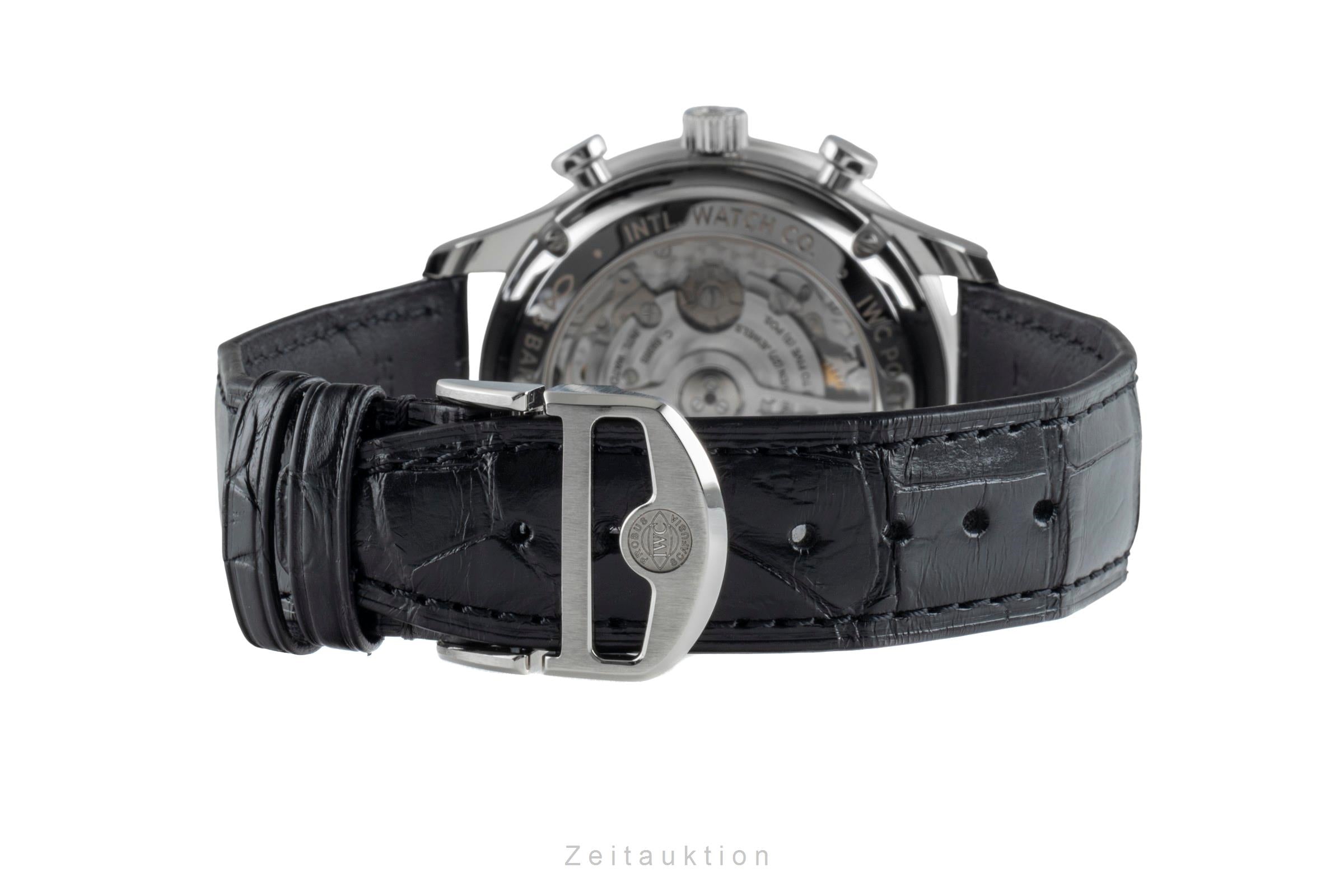 IWC Portugieser cronografo acciaio automatismo orologio da uomo IW371606 LP: 9100EUR  [2600329]