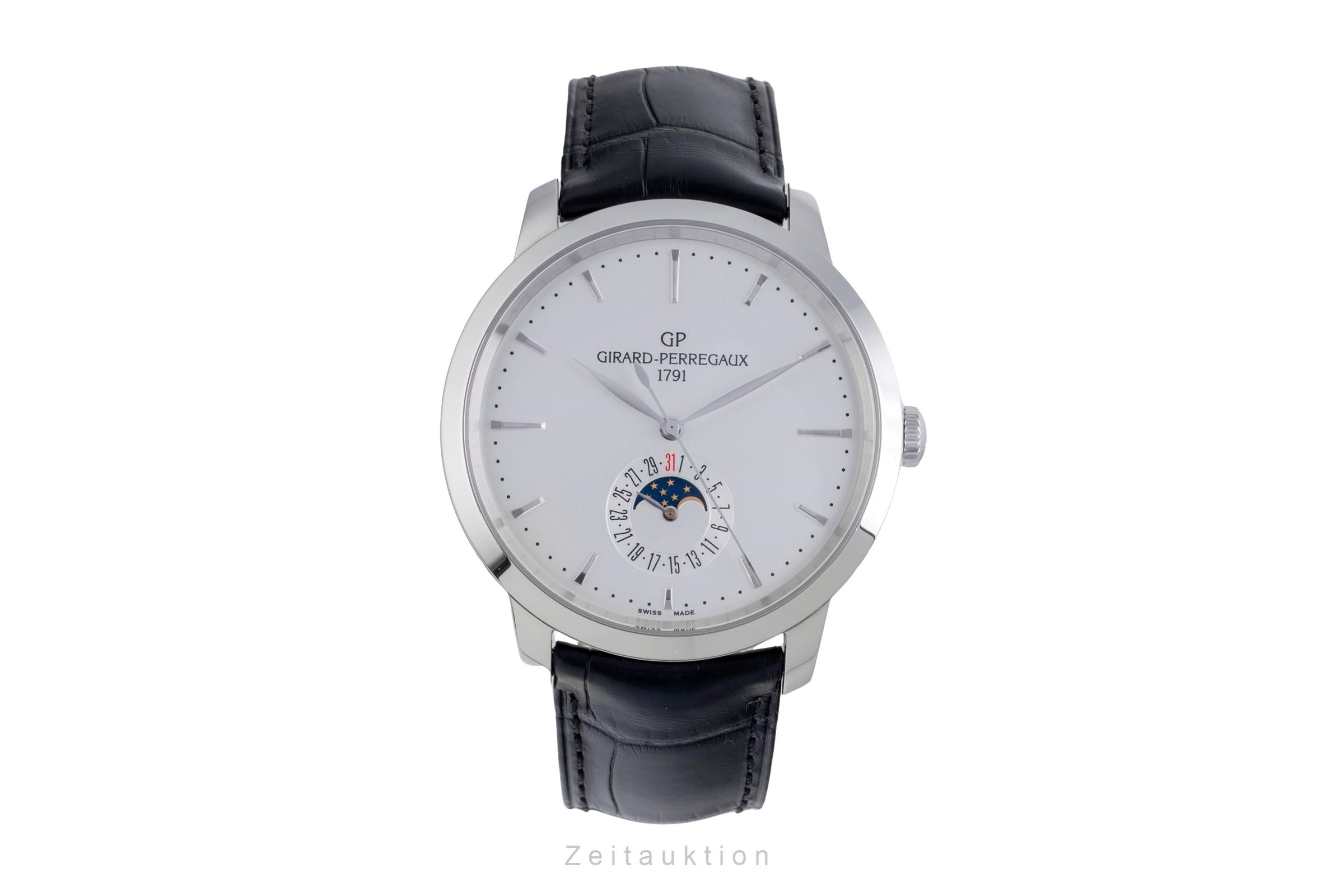 Girard Perregaux 1966 Stahl Moonphase Automatik Herrenuhr Ref. 49545 B&P 2023 [2600353]