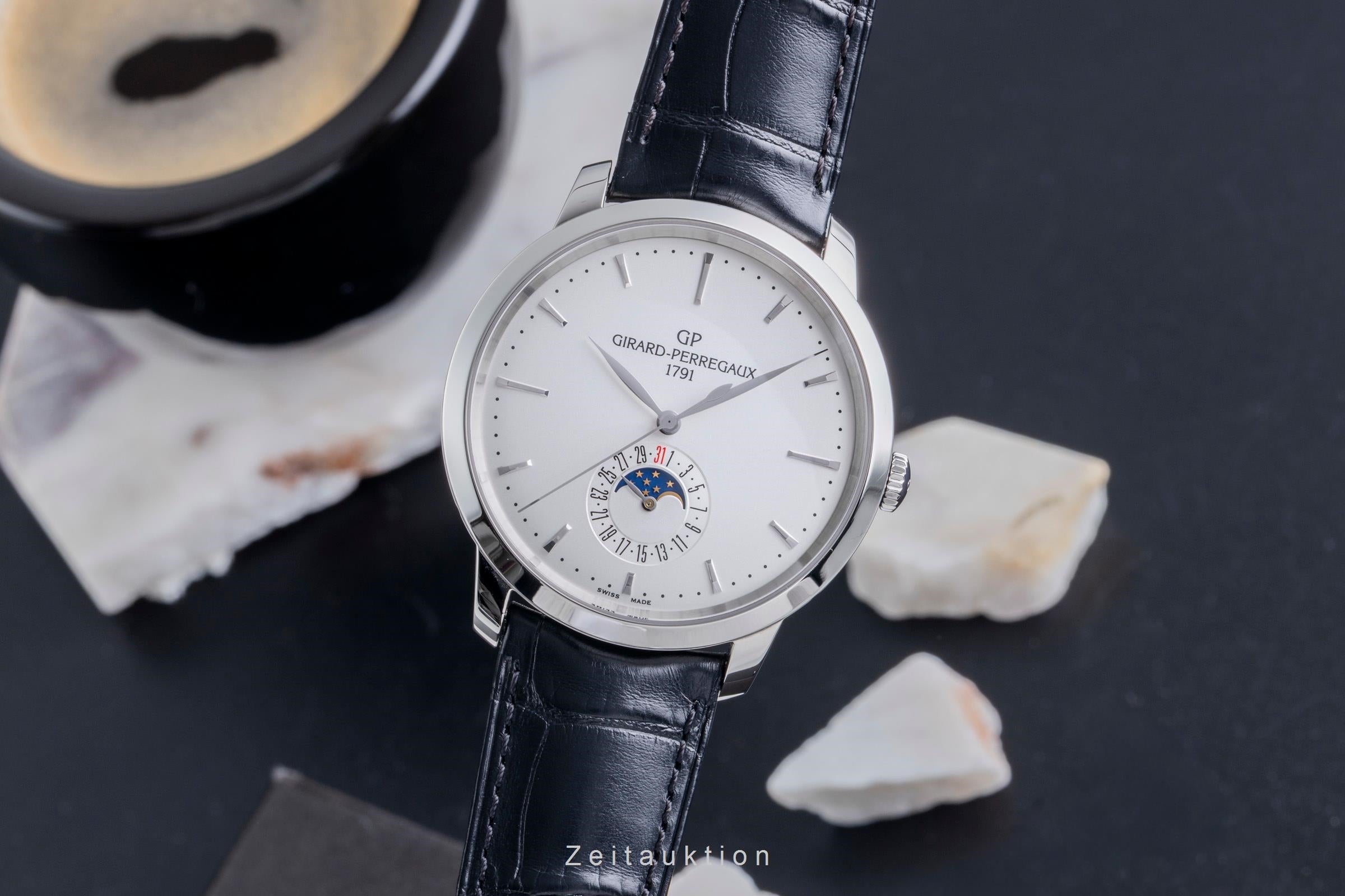 Girard Perregaux 1966 Stahl Moonphase Automatik Herrenuhr Ref. 49545 B&P 2023 [2600353]