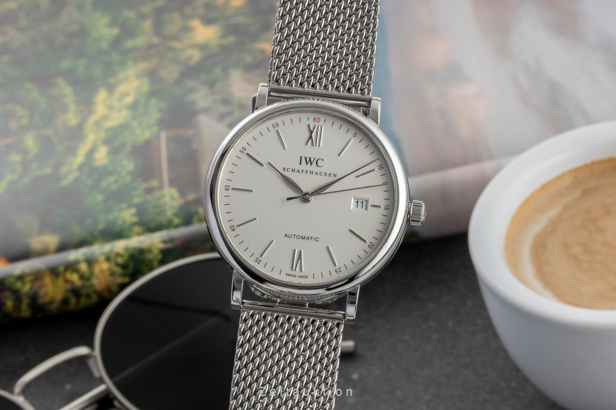 IWC Portofino 40 Edelstahl Automatik Herrenuhr Ref. IW356505 Papiere 2016 [2600362]