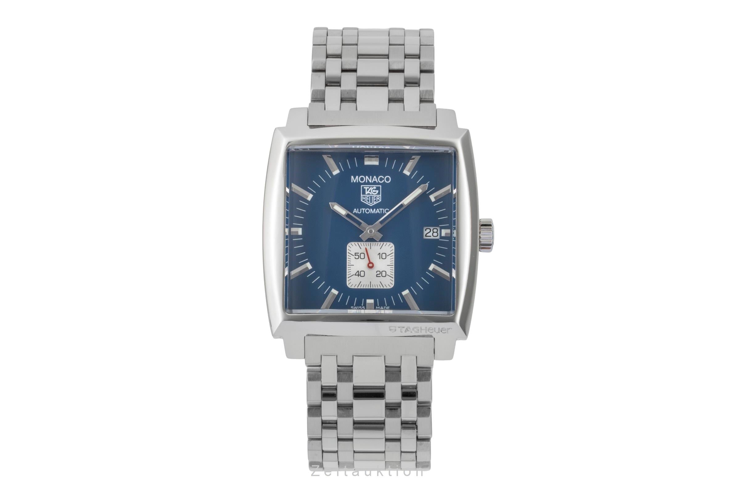 Tag Heuer Monaco steel automatic men's watch WW2111  [2600364]