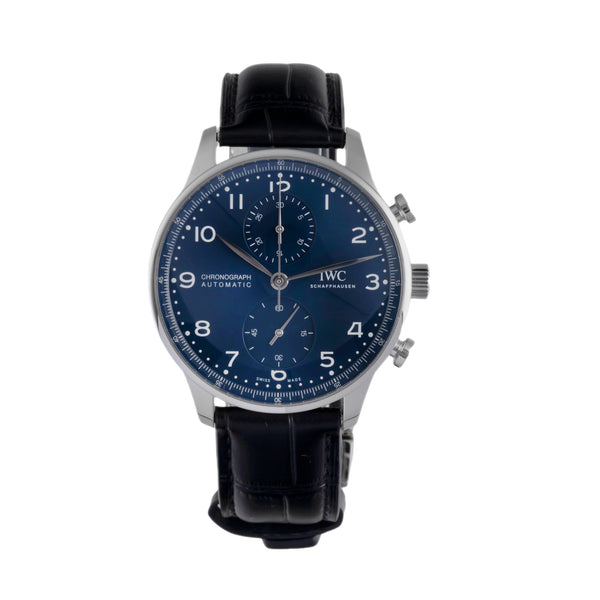 IWC Portugieser chronograph steel automatic men's watch IW371601 LP: 9100EUR Limited  [2600366]
