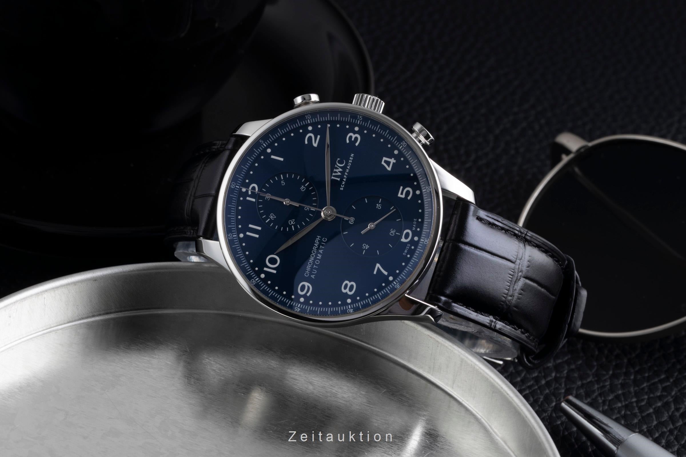 IWC Portugieser chronograph steel automatic men's watch IW371601 LP: 9100EUR Limited  [2600366]