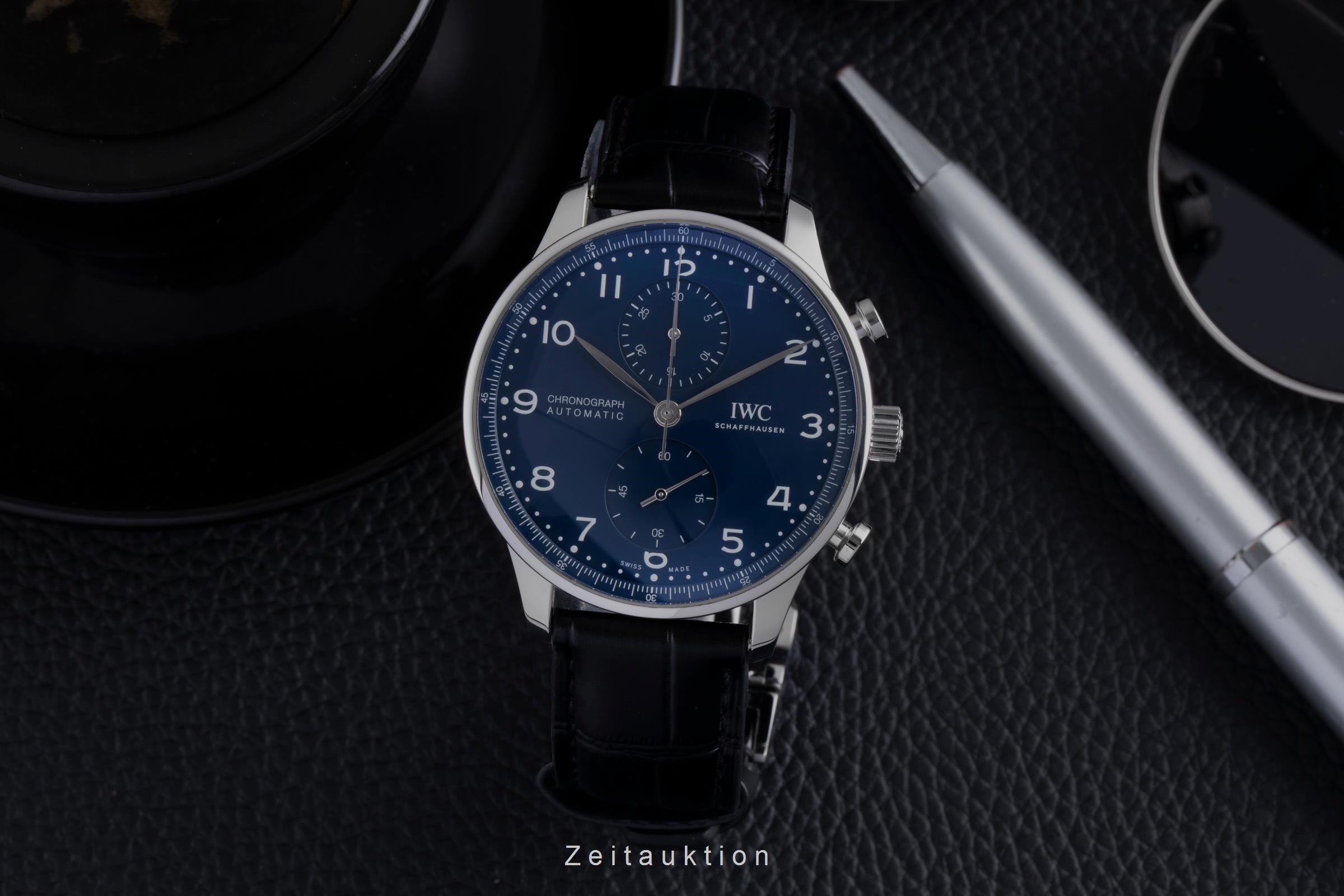 IWC Portugieser chronograph steel automatic men's watch IW371601 LP: 9100EUR Limited  [2600366]