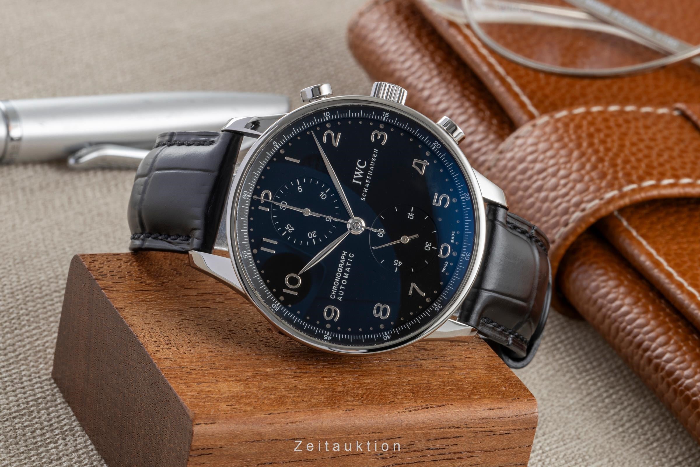 IWC Portugieser chronograph steel automatic men's watch IW371447 LP: 9100EUR  [2600367]