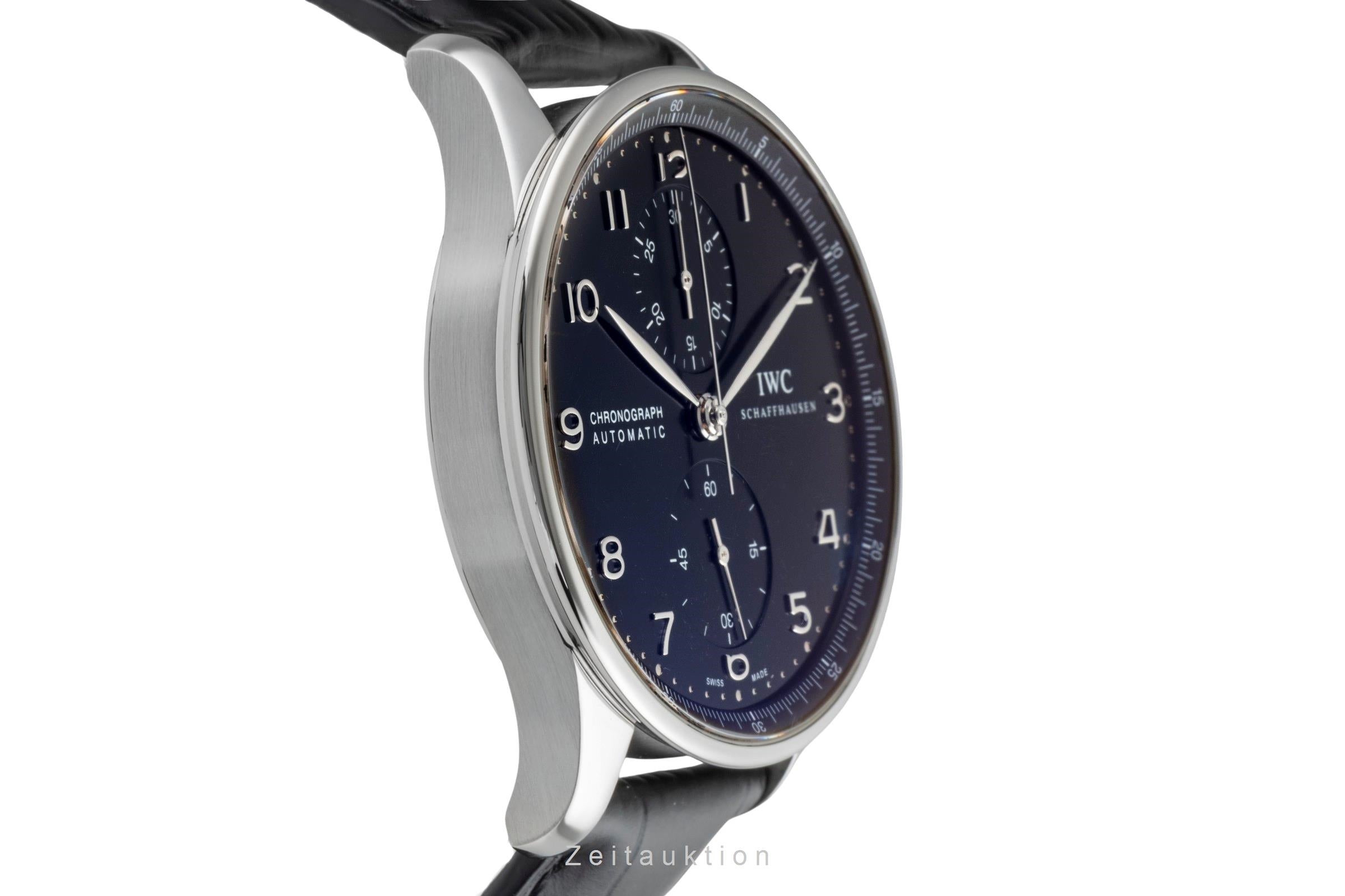 IWC Portugieser chronograph steel automatic men's watch IW371447 LP: 9100EUR  [2600367]