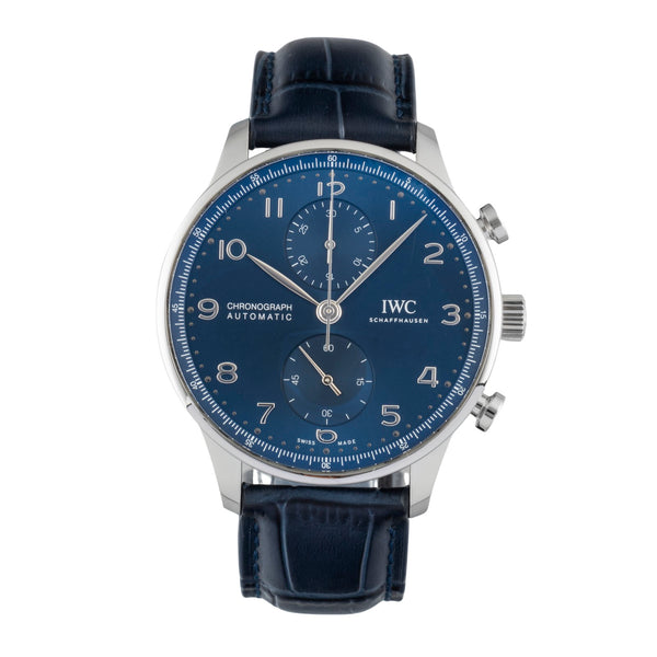IWC Portugieser cronografo acciaio automatismo orologio da uomo IW371606 LP: 9100EUR  [2600368]