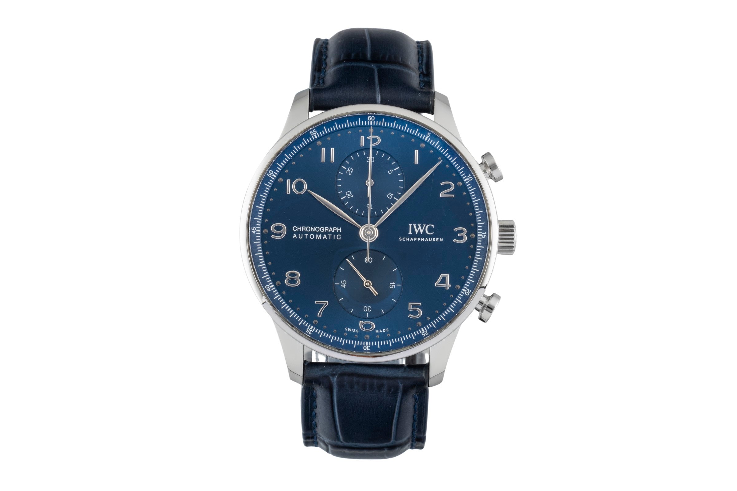 IWC Portugieser cronografo acciaio automatismo orologio da uomo IW371606 LP: 9100EUR  [2600368]