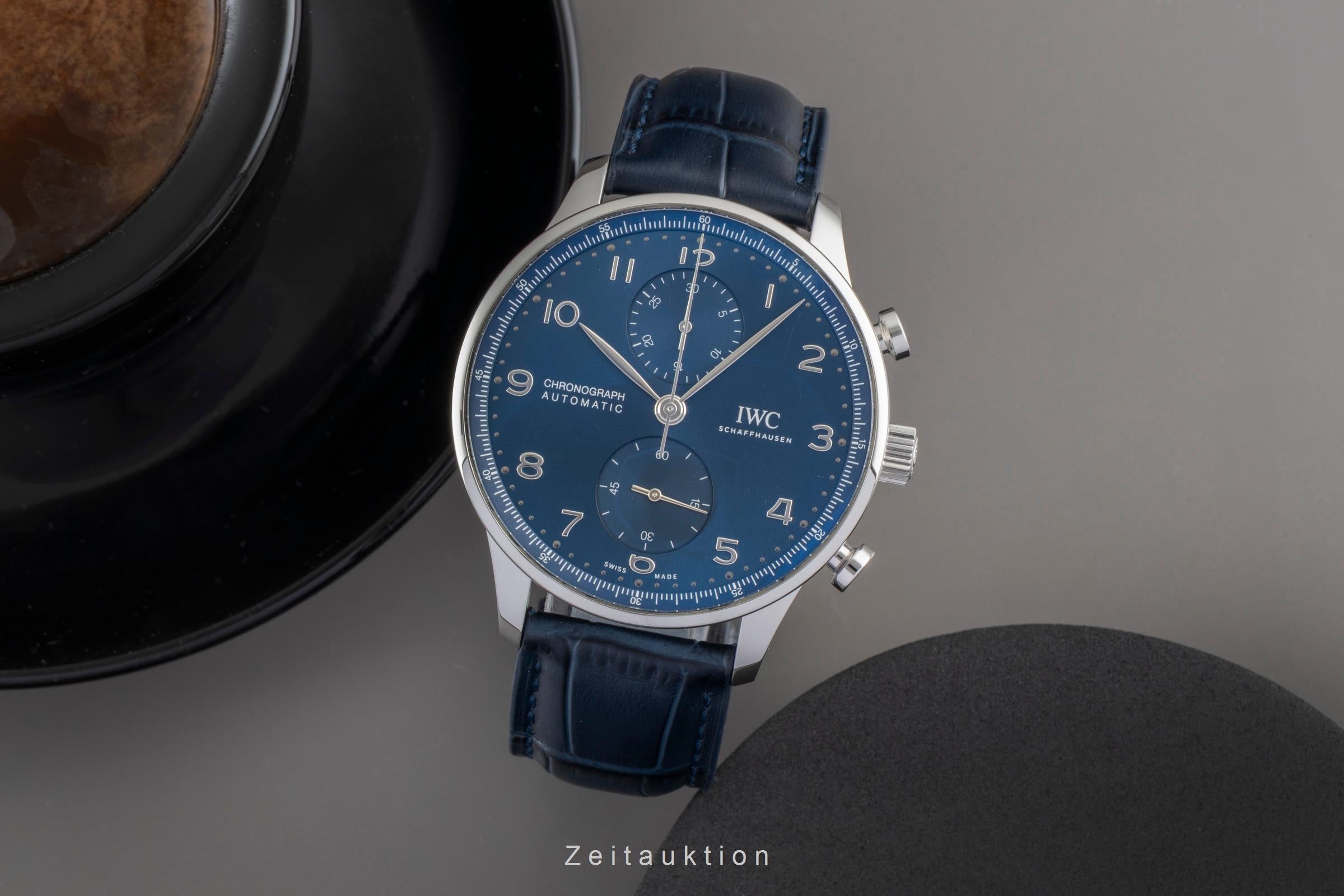 IWC Portugieser cronografo acciaio automatismo orologio da uomo IW371606 LP: 9100EUR  [2600368]