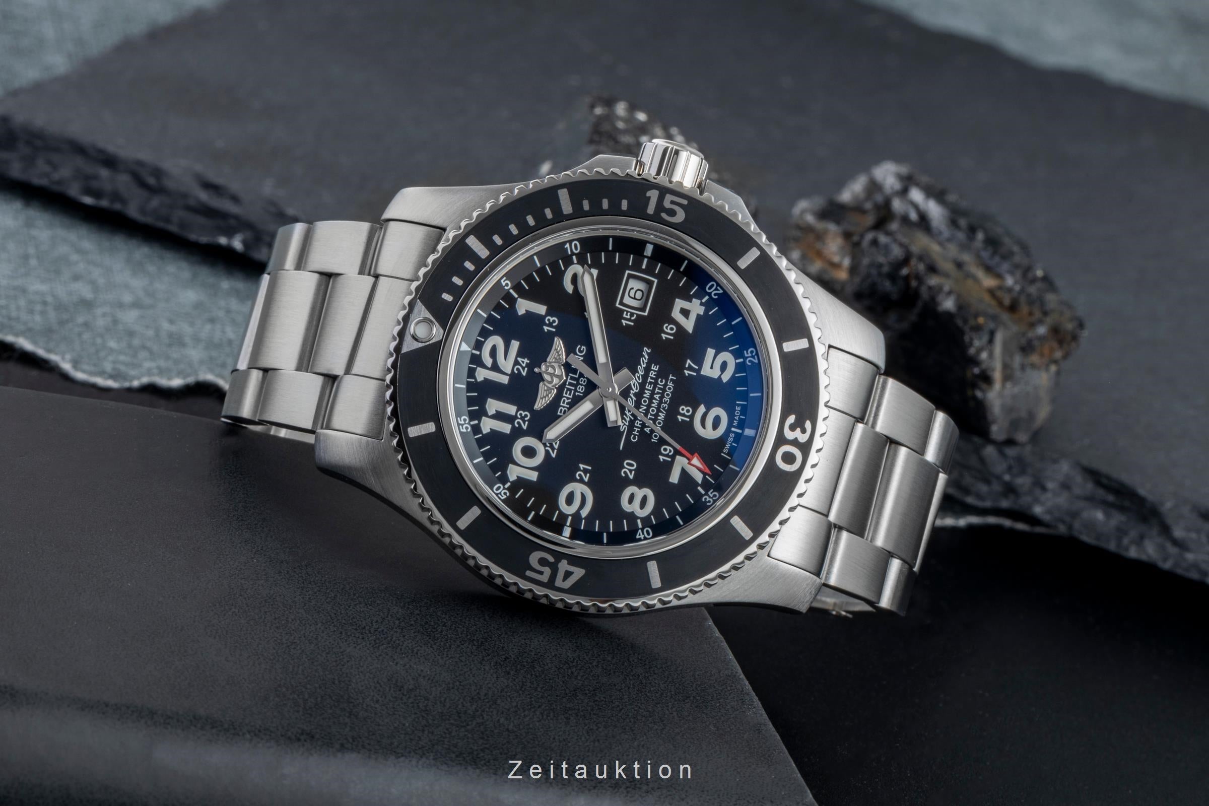 Breitling Superocean Stahl Automatik Herrenuhr A17392D71 Box & Papiere 2017 [2600378]