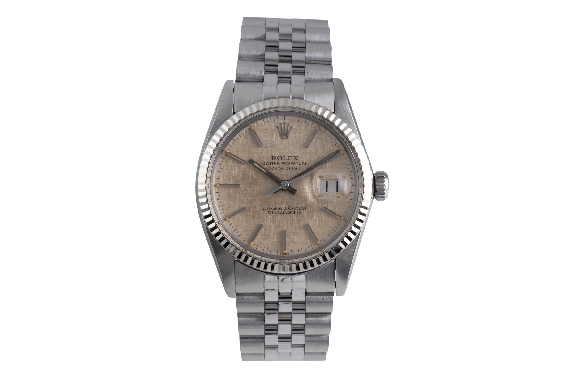 Rolex Datejust steel / white gold automatic men's watch 16014 Vintage  [2600380]