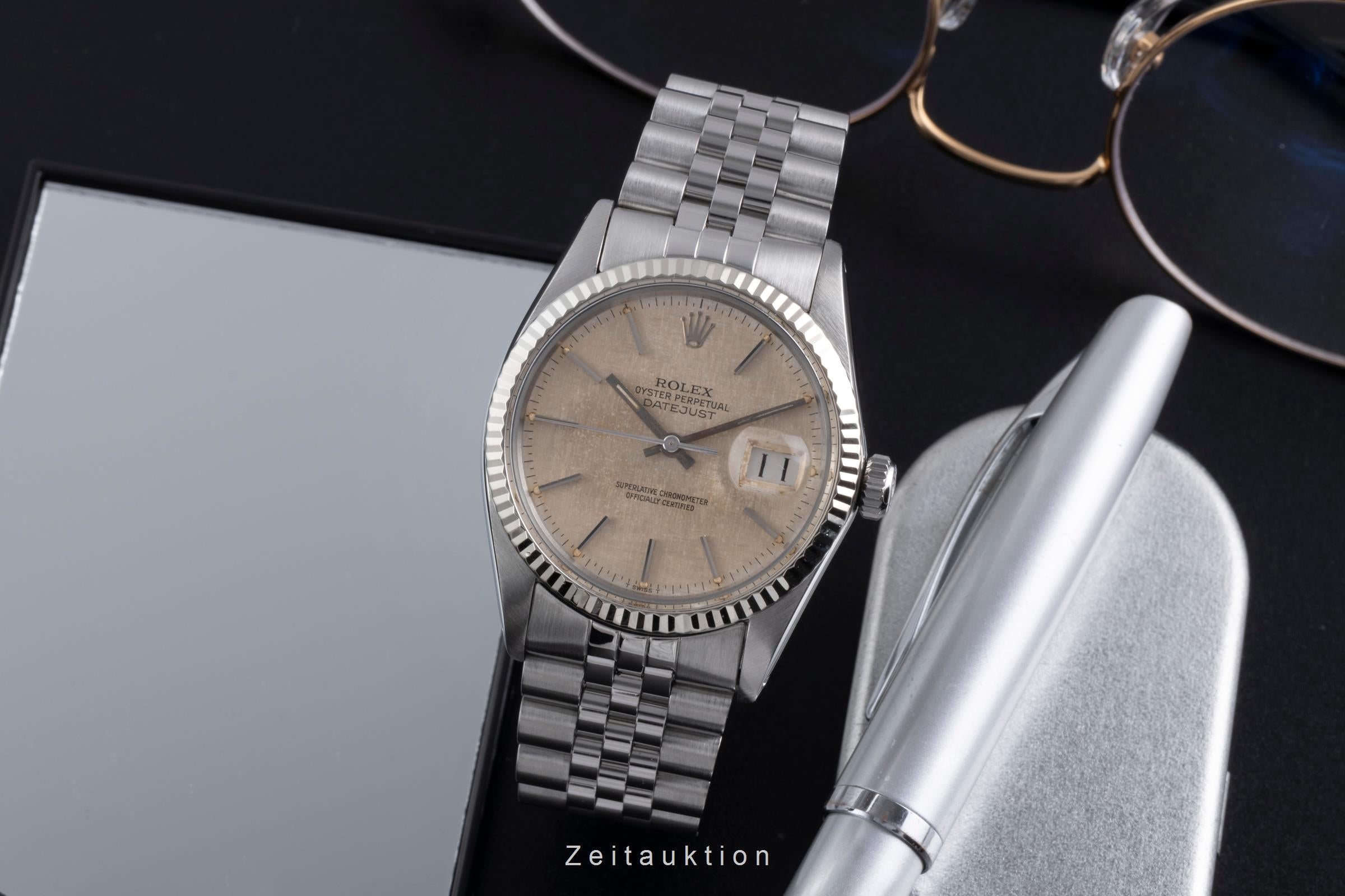 Rolex Datejust Stahl / Weissgold Automatik Herrenuhr Ref. 16014 Klassiker [2600380]